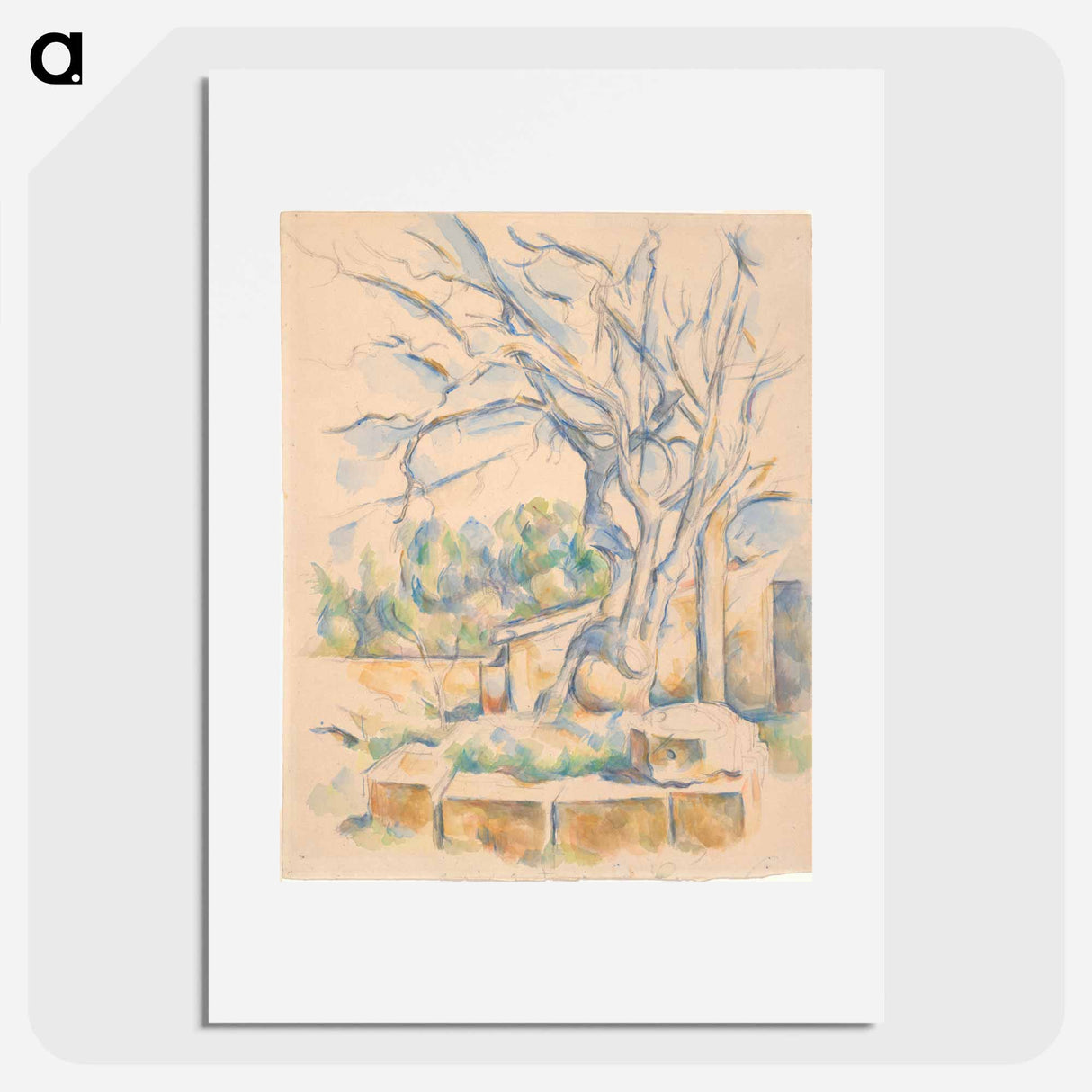 アートポスター-Pistachio Tree at Château Noir - ポール セザンヌ Poster.