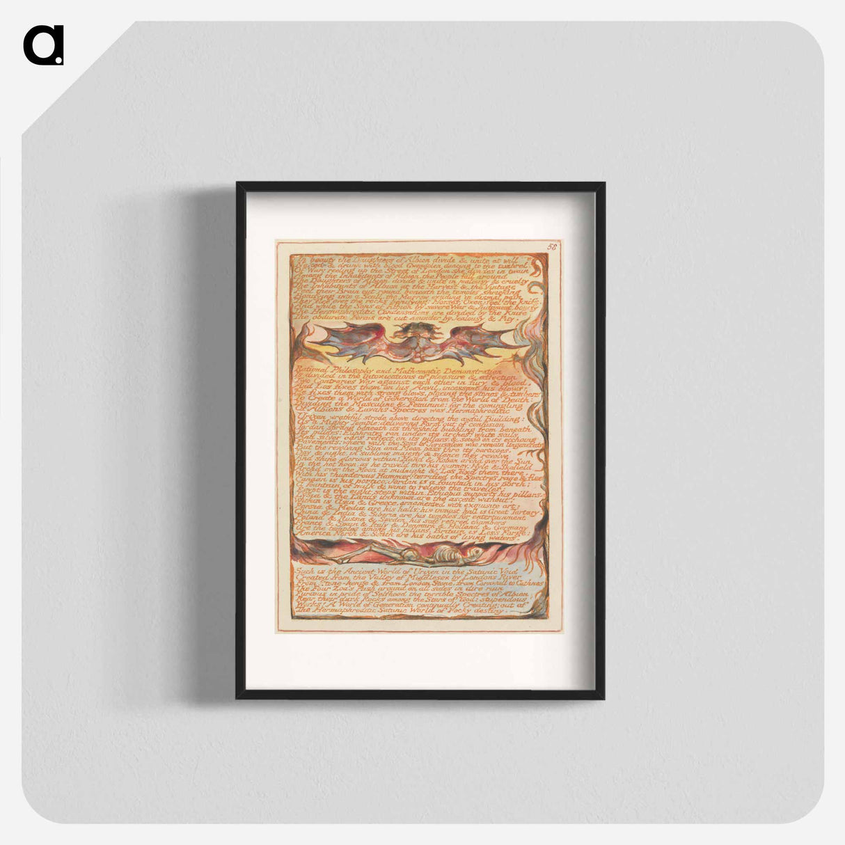 アートポスター-Jerusalem, Plate 58 - ウィリアム ブレイク Poster.