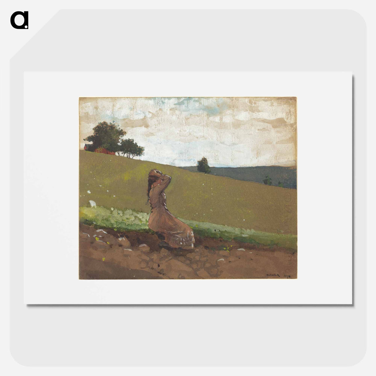 The Green Hill - Winslow Homer Poster.