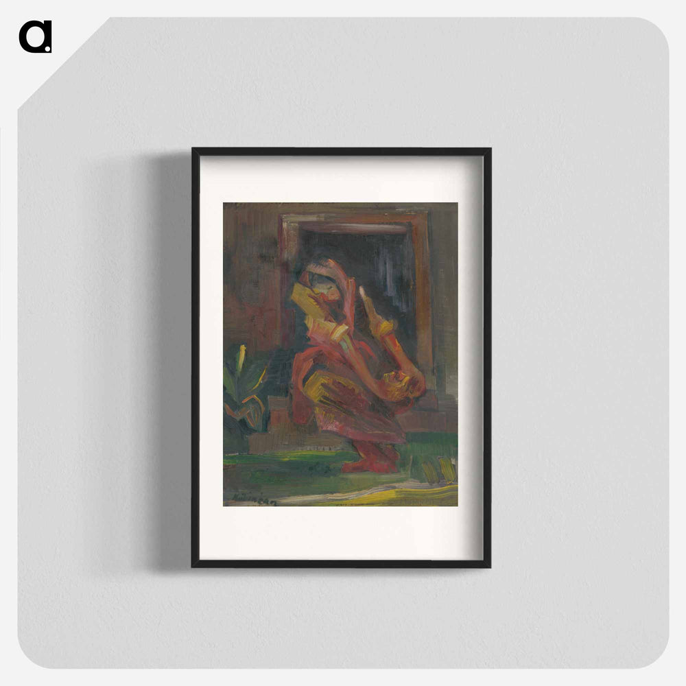 Seated woman - アーノルド ピーター ワイズ クビンチャン Poster.