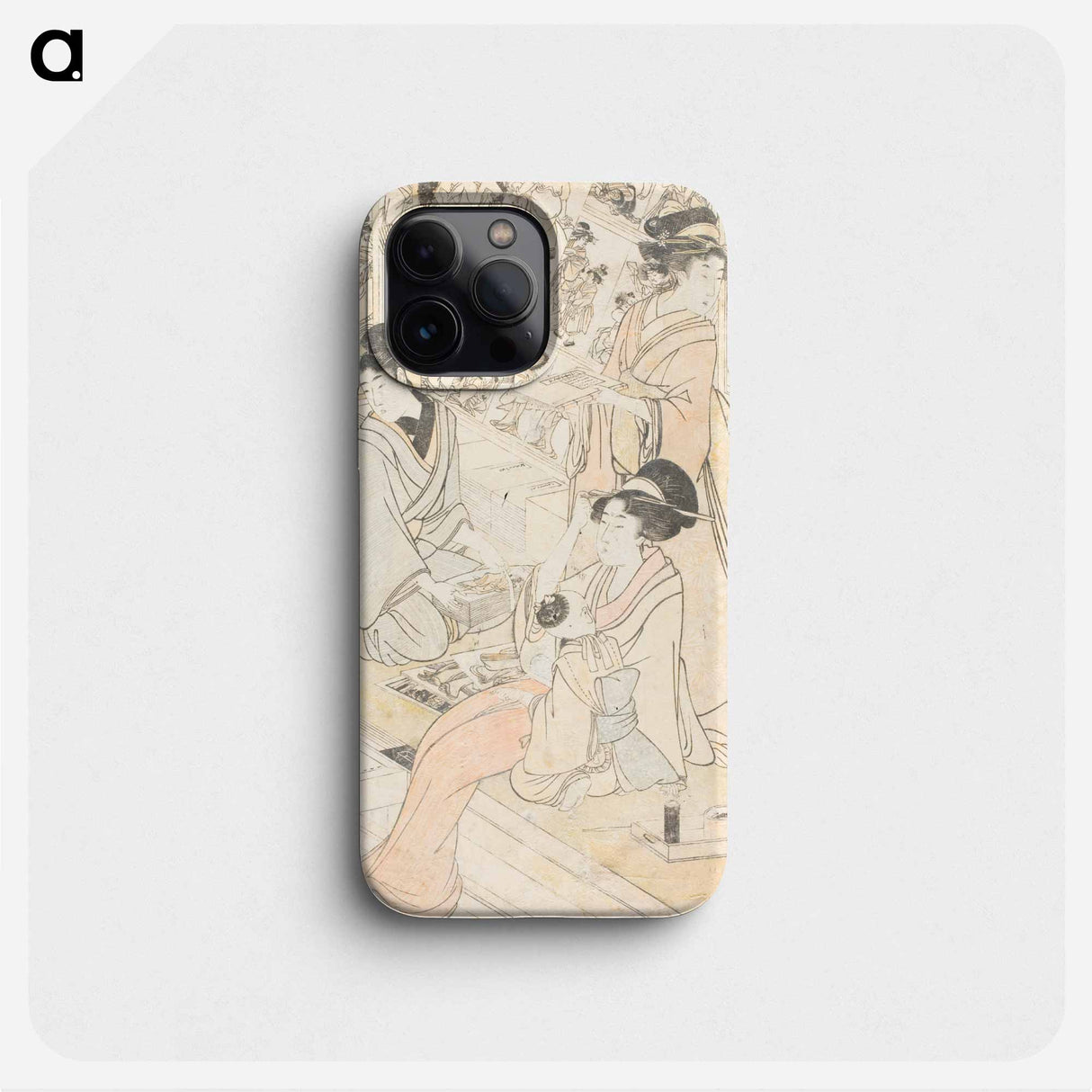 Woodblock Printer, Distributing New Prints by Kitagawa Utamaro - 喜多川 歌麿 Phone Case.
