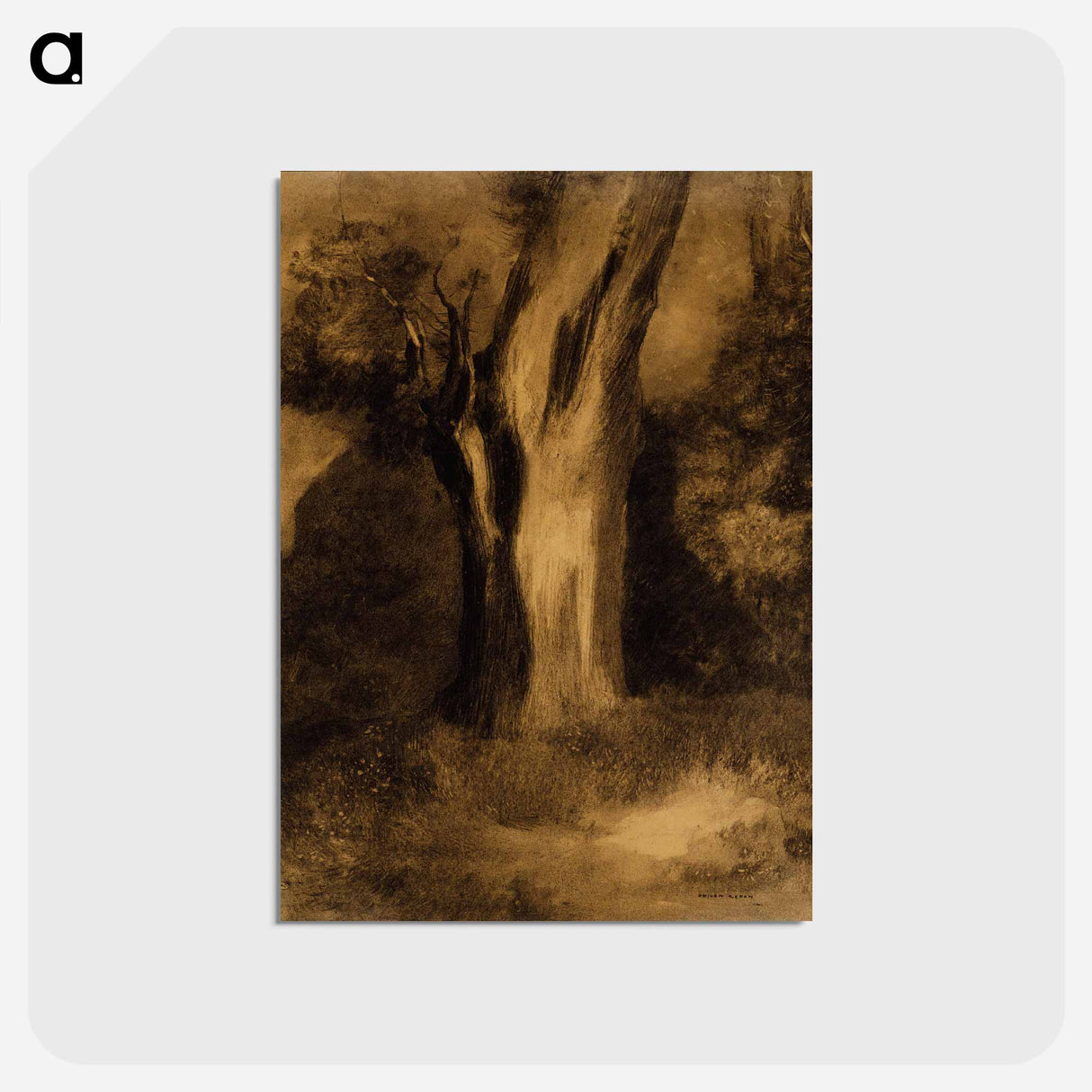 アートポストカード-Tree - オディロン ルドン Postcard.