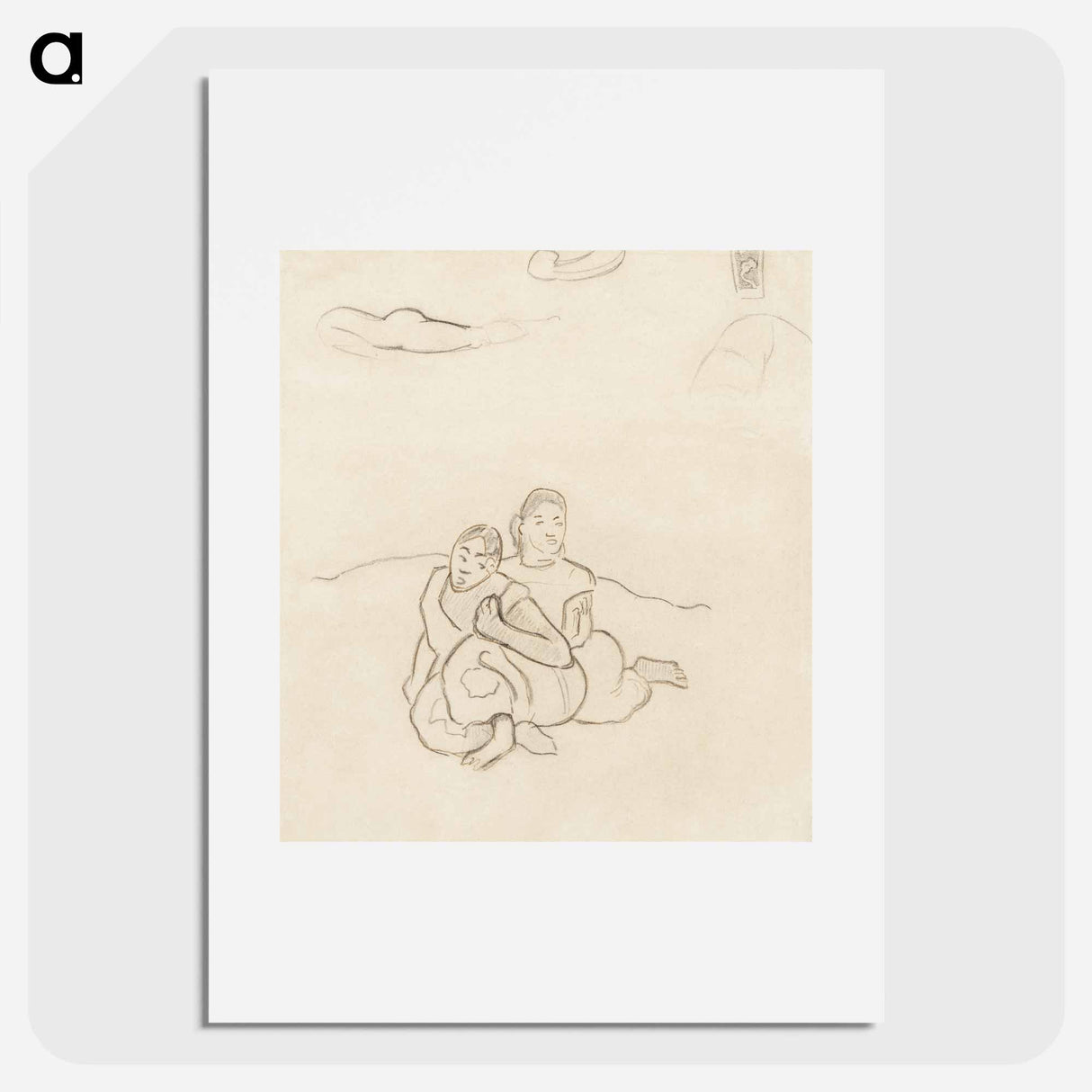 Seated Tahitian Women - Paul Gauguin Poster.