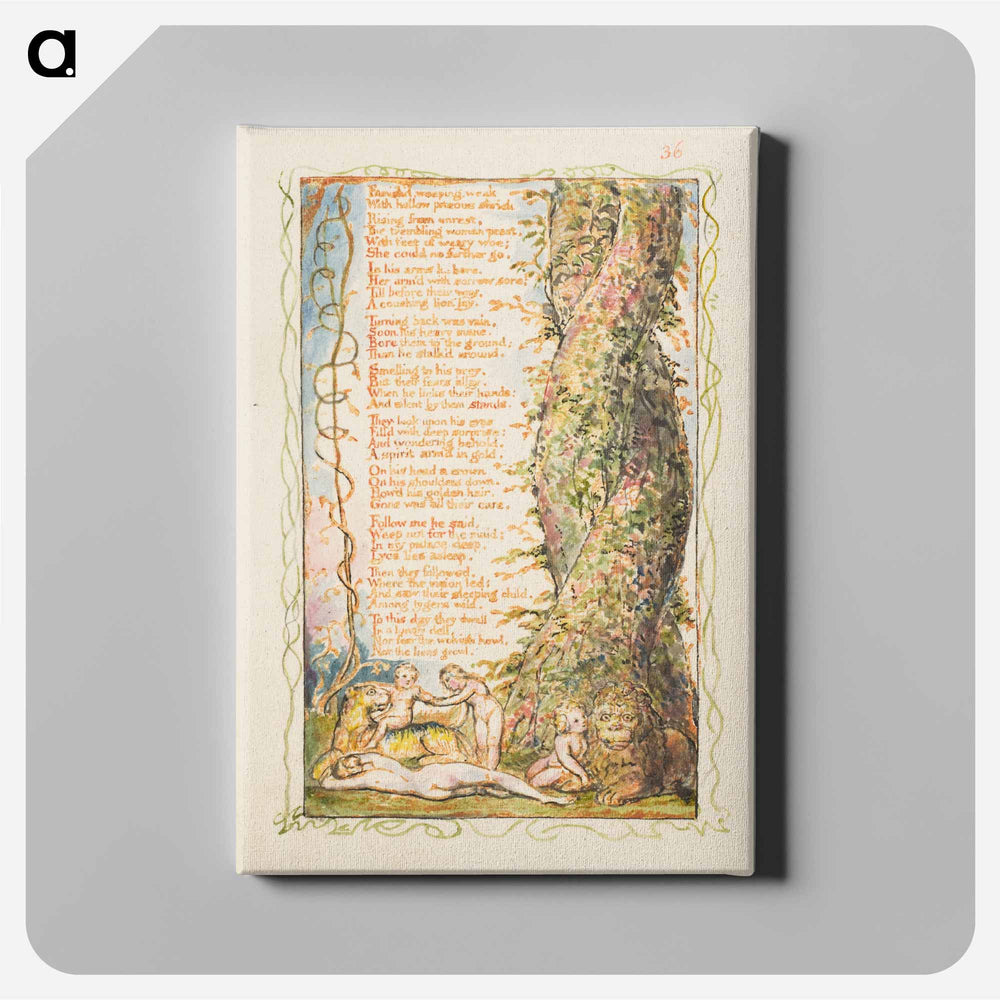 Songs of Innocence and of Experience: The Little Girl Found (second plate) - William Blake Canvas.