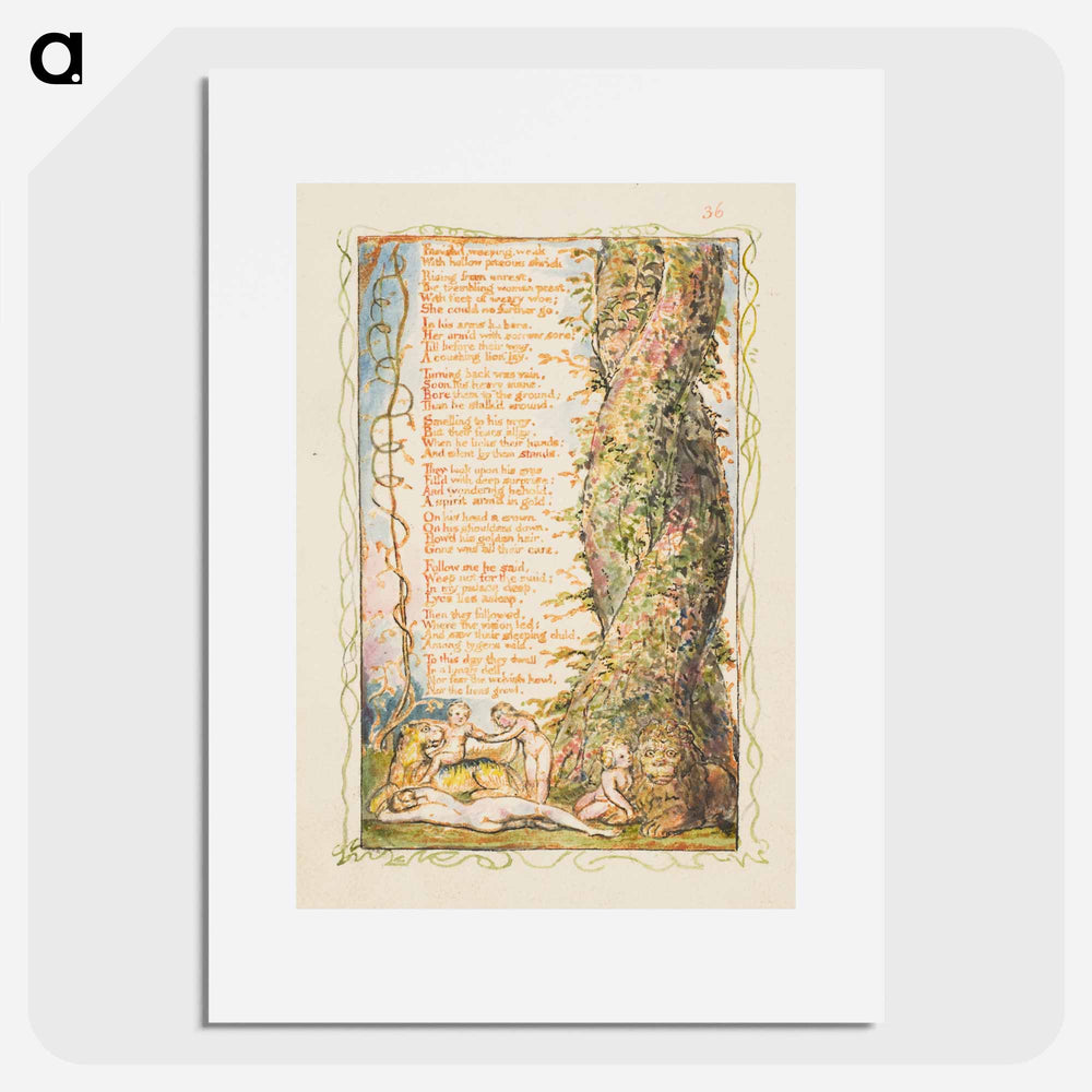 Songs of Innocence and of Experience: The Little Girl Found (second plate) - William Blake Poster.