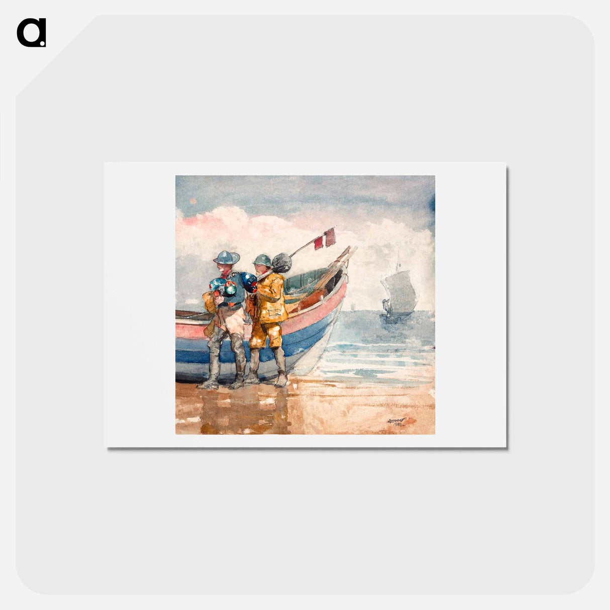 アートポストカード-The Return - ウィンスロー ホーマー Postcard.