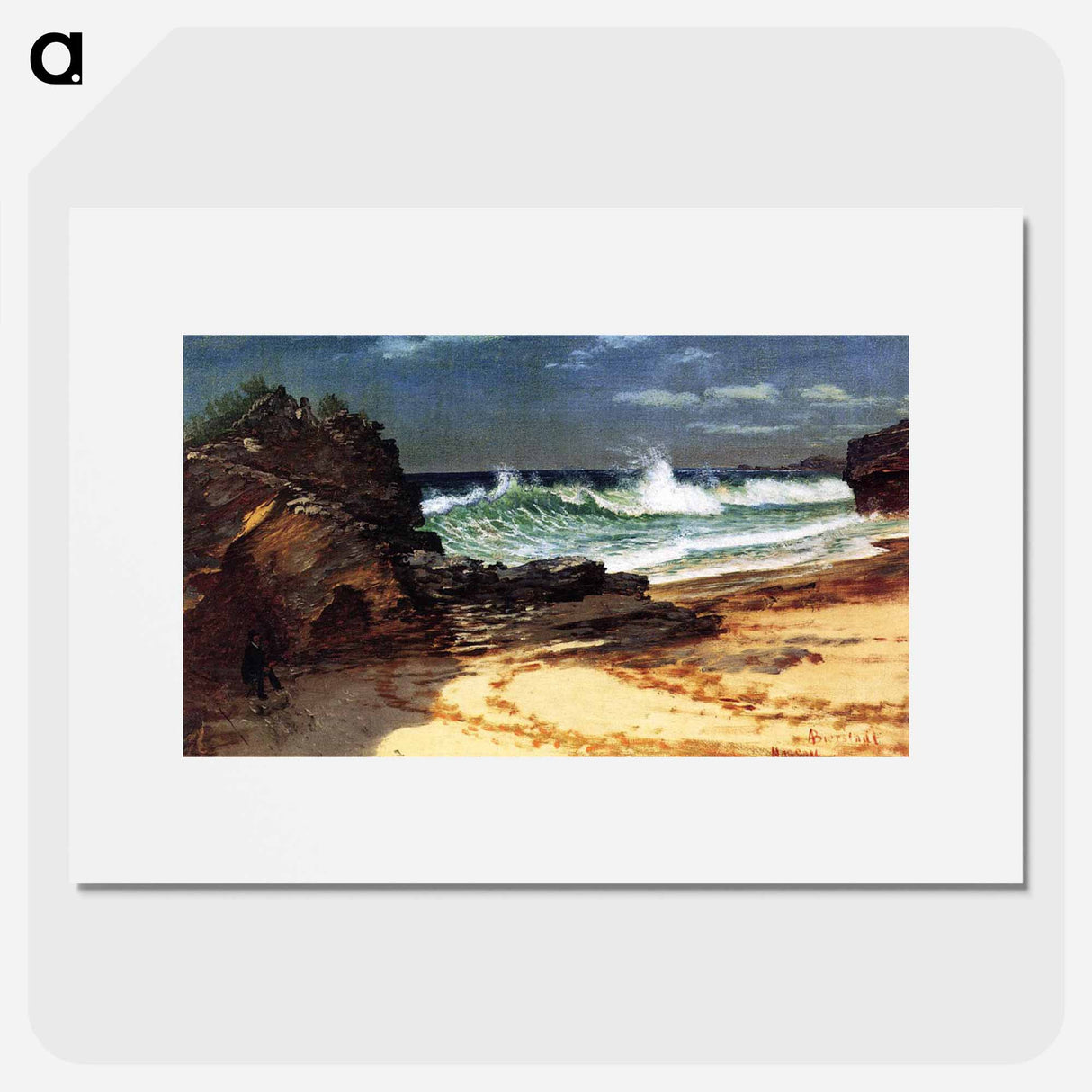 アートポスター-Beach at Nassau - アルバート ビアスタット Poster.
