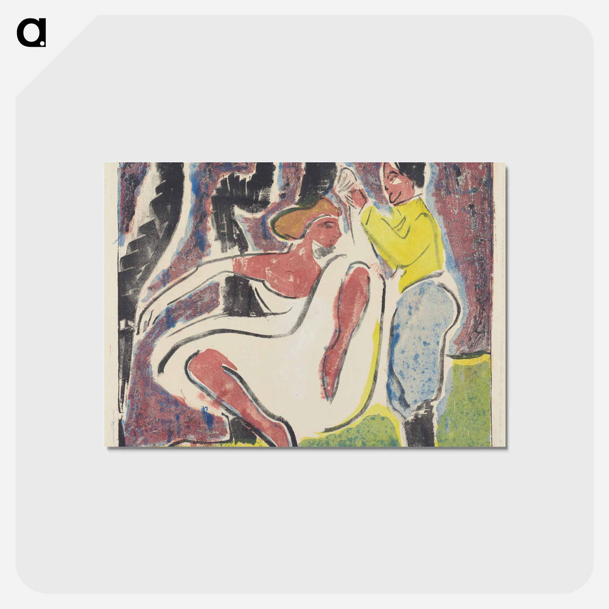 アートポストカード-Russian Dancers - エルンスト ルートヴィヒ キルヒナー Postcard.