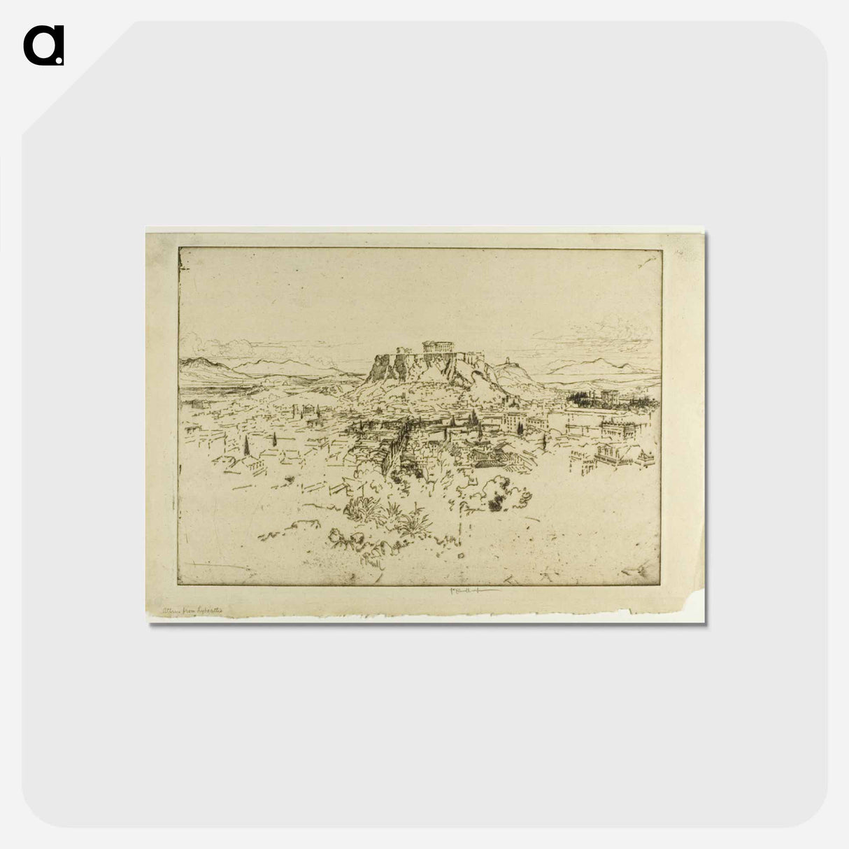 Athens from Mount Lybacettus
- ジョセフ ペネル Postcard.