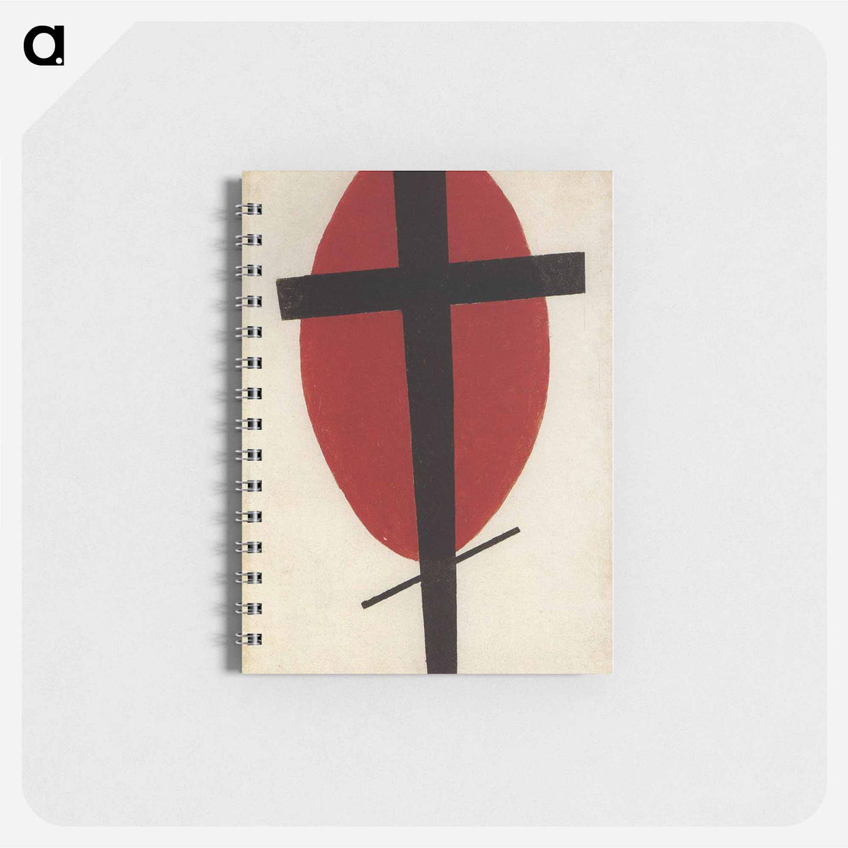 アートメモ帳-Black cross on a red oval - カジミール マレーヴィチ Memo.