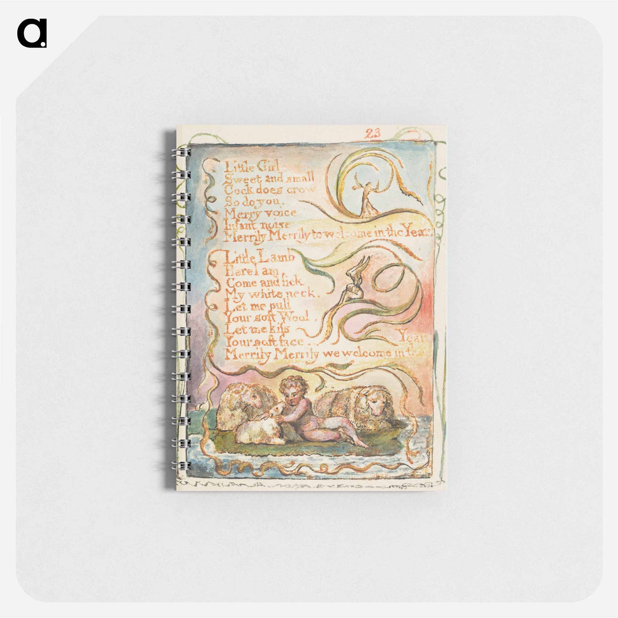 Songs of Innocence and of Experience: Spring (second plate): Little Girl - ウィリアム ブレイク Memo.