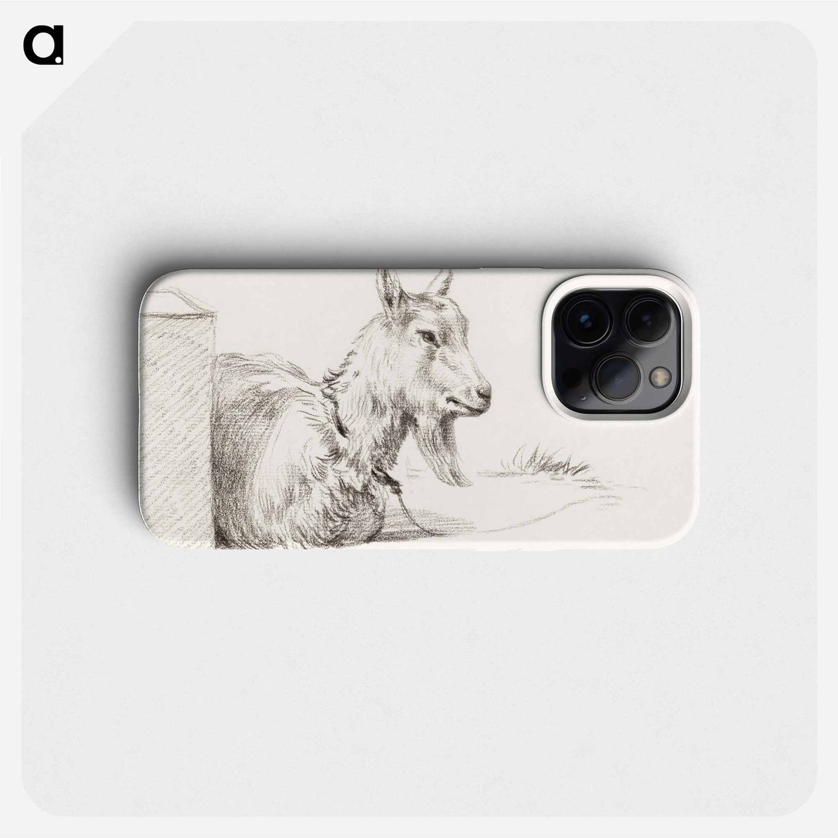 Goat half lying in a pen - Jean Bernard Phone Case.