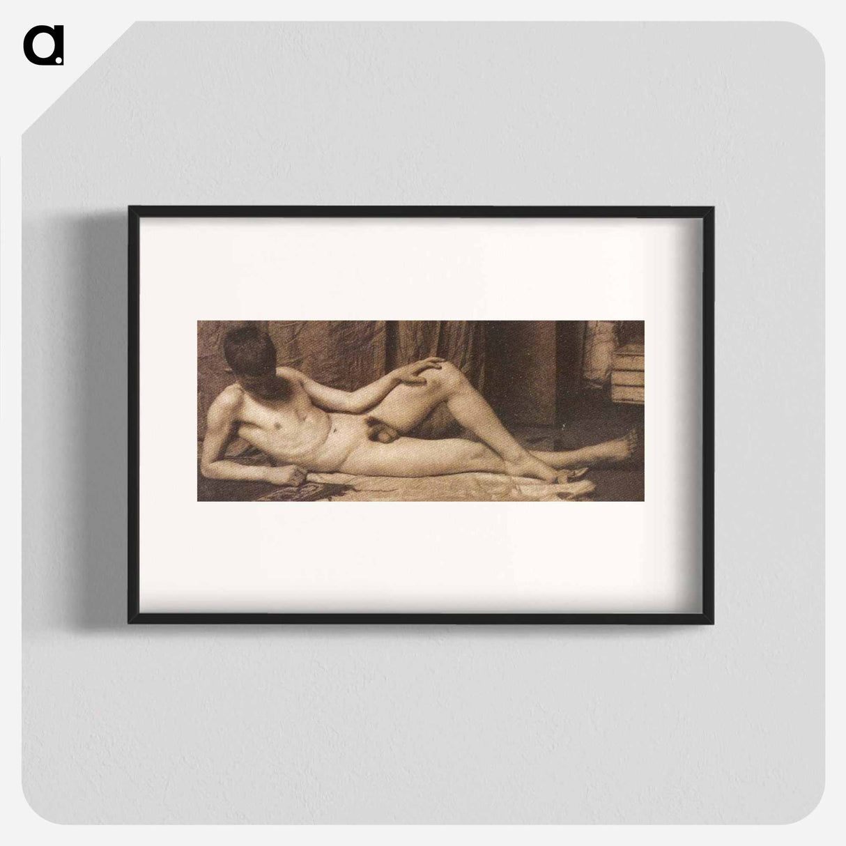 アートポスター-Boy laying in Atelier - トーマス エイキンズ Poster.