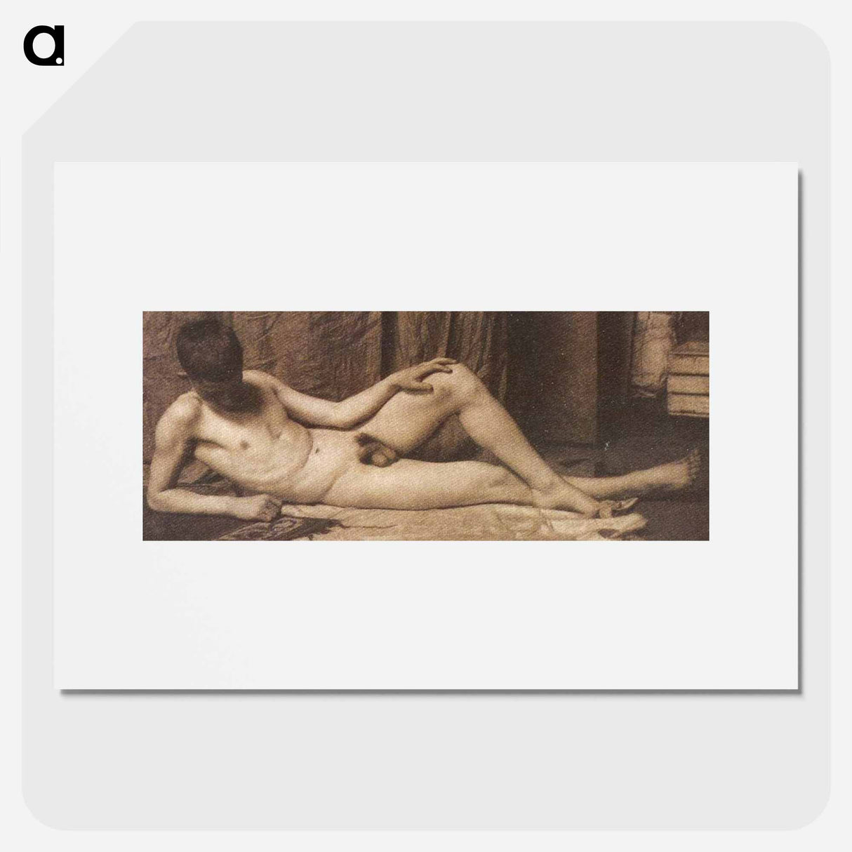 アートポスター-Boy laying in Atelier - トーマス エイキンズ Poster.