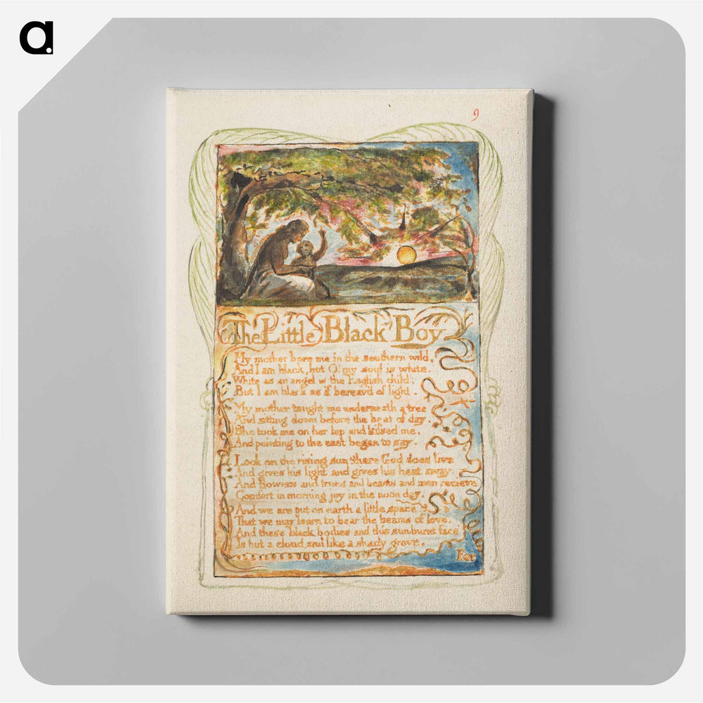 Songs of Innocence and of Experience: The Little Black Boy - William Blake Canvas.