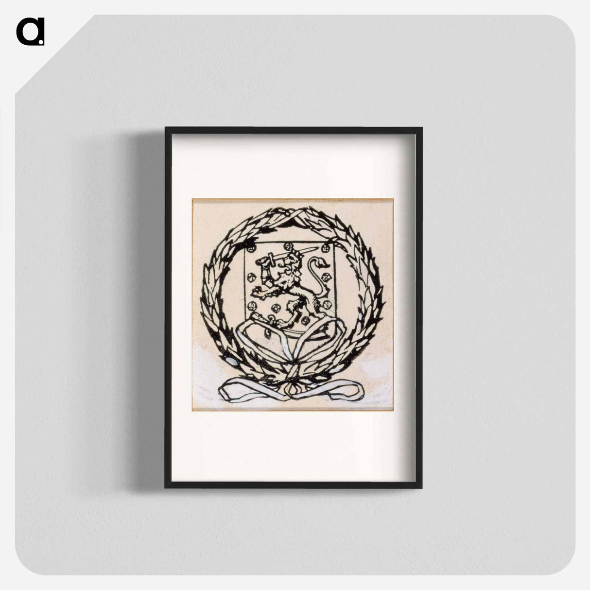 Takakannen somiste, originaalipiirustus vänrikki stoolin tarinain kuvitukseen - アルバート エーデルフェルト Poster.