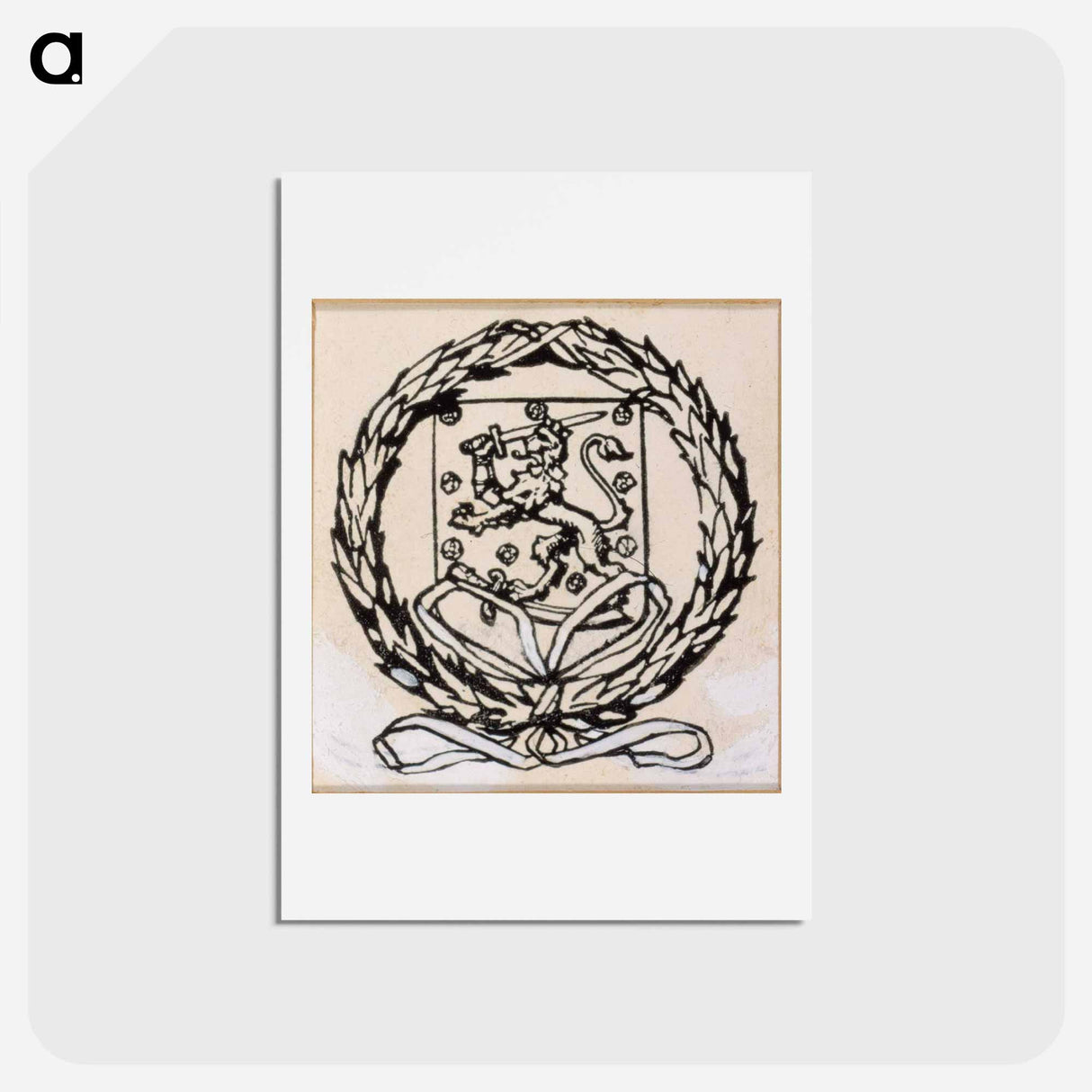 Takakannen somiste, originaalipiirustus vänrikki stoolin tarinain kuvitukseen - アルバート エーデルフェルト Postcard.