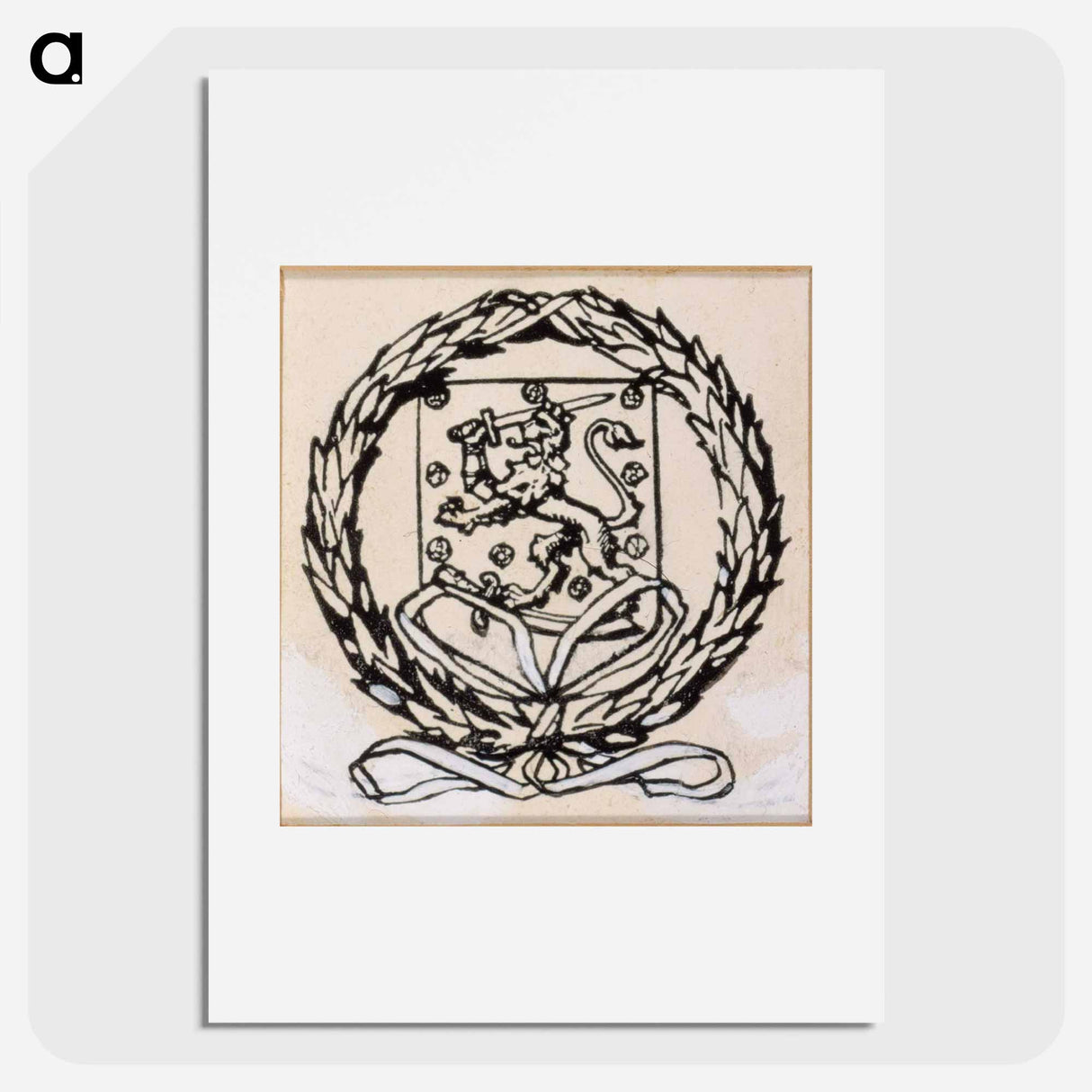 Takakannen somiste, originaalipiirustus vänrikki stoolin tarinain kuvitukseen - アルバート エーデルフェルト Poster.