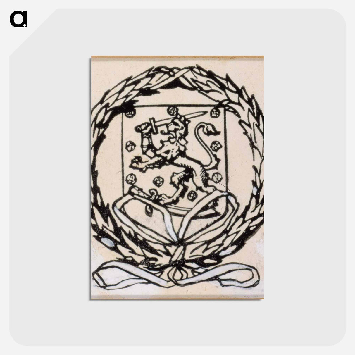 Takakannen somiste, originaalipiirustus vänrikki stoolin tarinain kuvitukseen - アルバート エーデルフェルト Postcard.