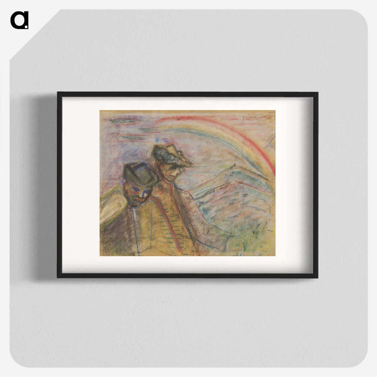 Two men in a landscape - アーノルド ピーター ワイズ クビンチャン Poster.