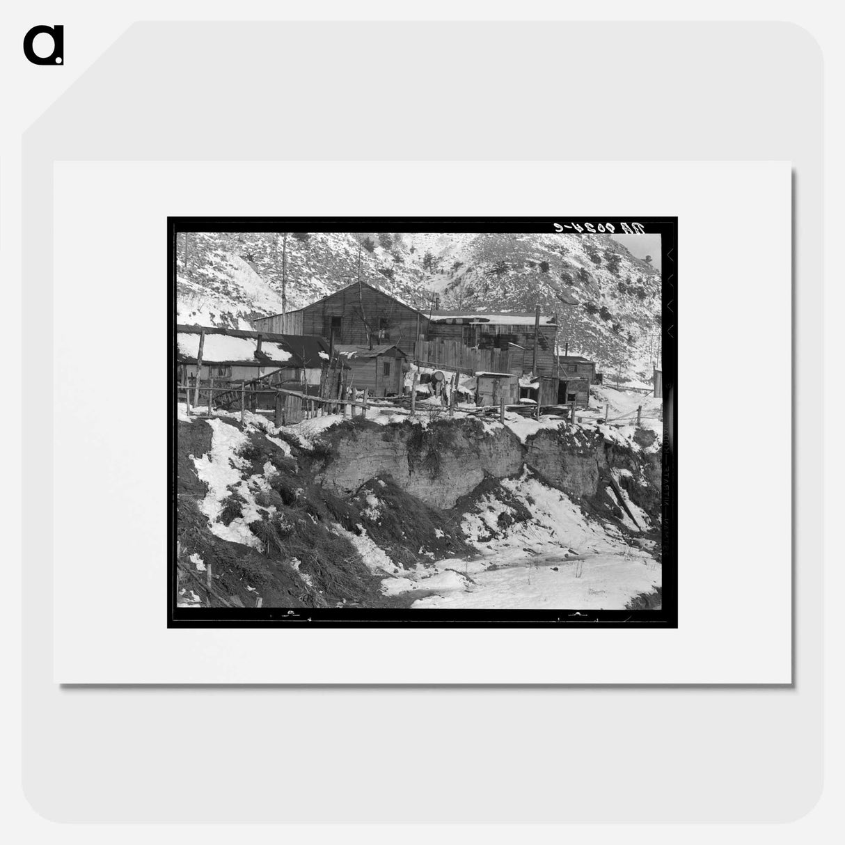 アートポスター-Blue Blaze mine, coal town, company houses. Consumers, near Price, Utah. - ドロテア ラング Poster.