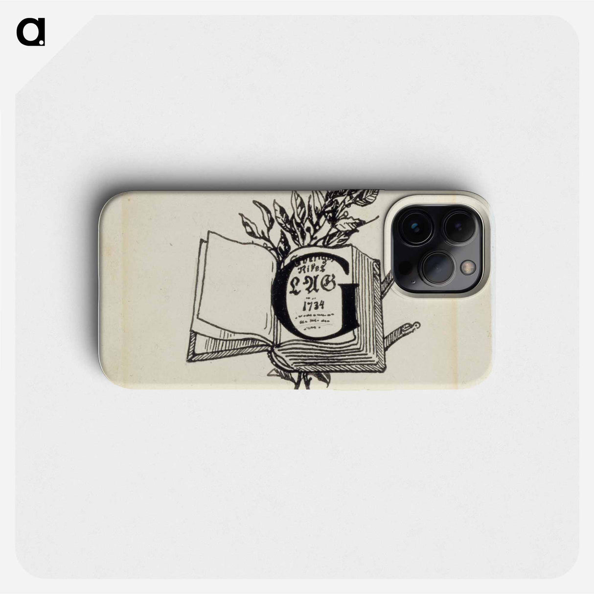 Maaherra-runon alkukirjain g, originaalipiirustus vänrikki stoolin tarinain kuvitukseen (ruots.painos) - アルバート エーデルフェルト Phone Case.