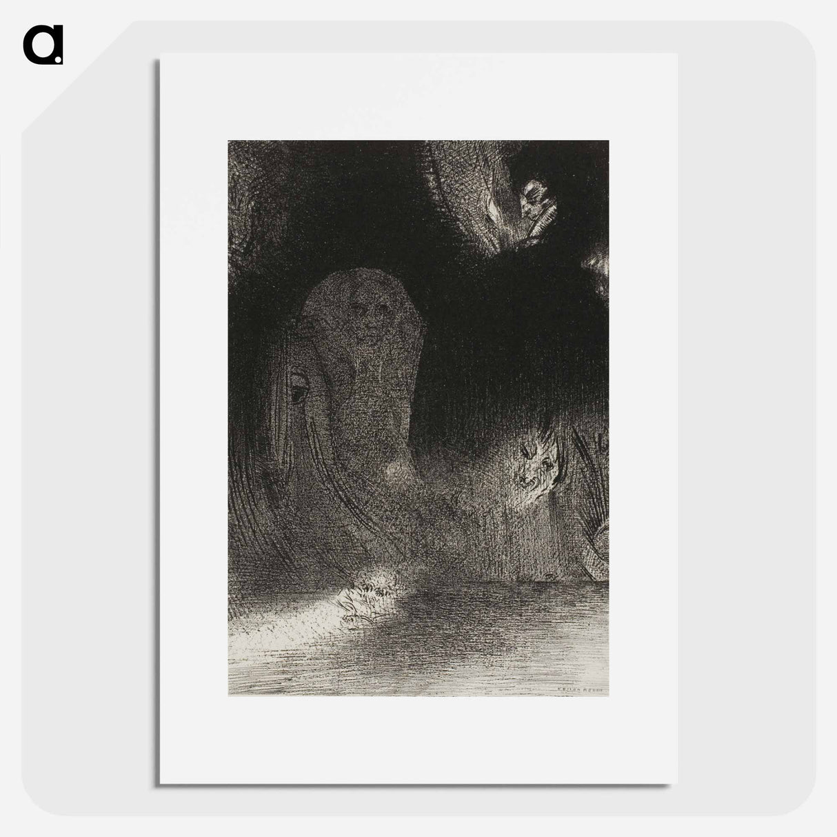 I Have Sometimes Seen in the Sky What Seemed to Be Like Forms of Spirits - オディロン ルドン Poster.