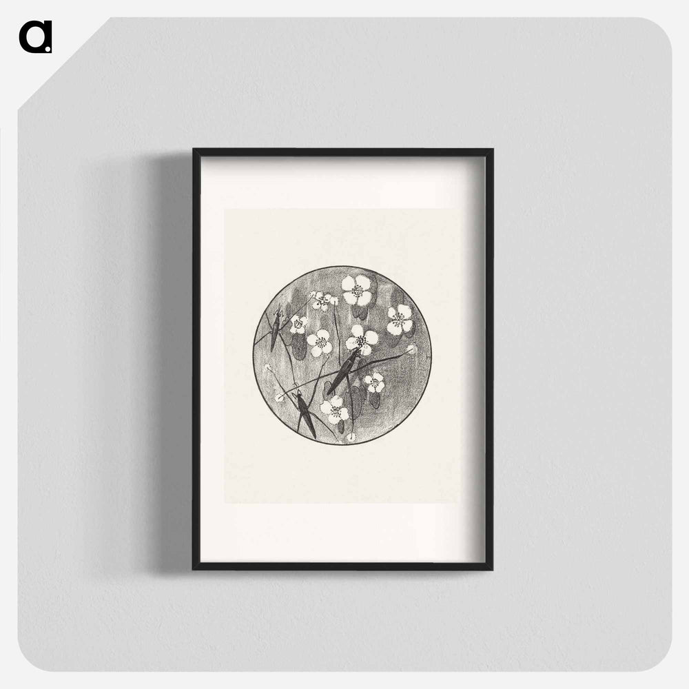 Aankondiging met insecten en bloemen voor serie 'Dierstudies' - Theo van Hoytema Poster.