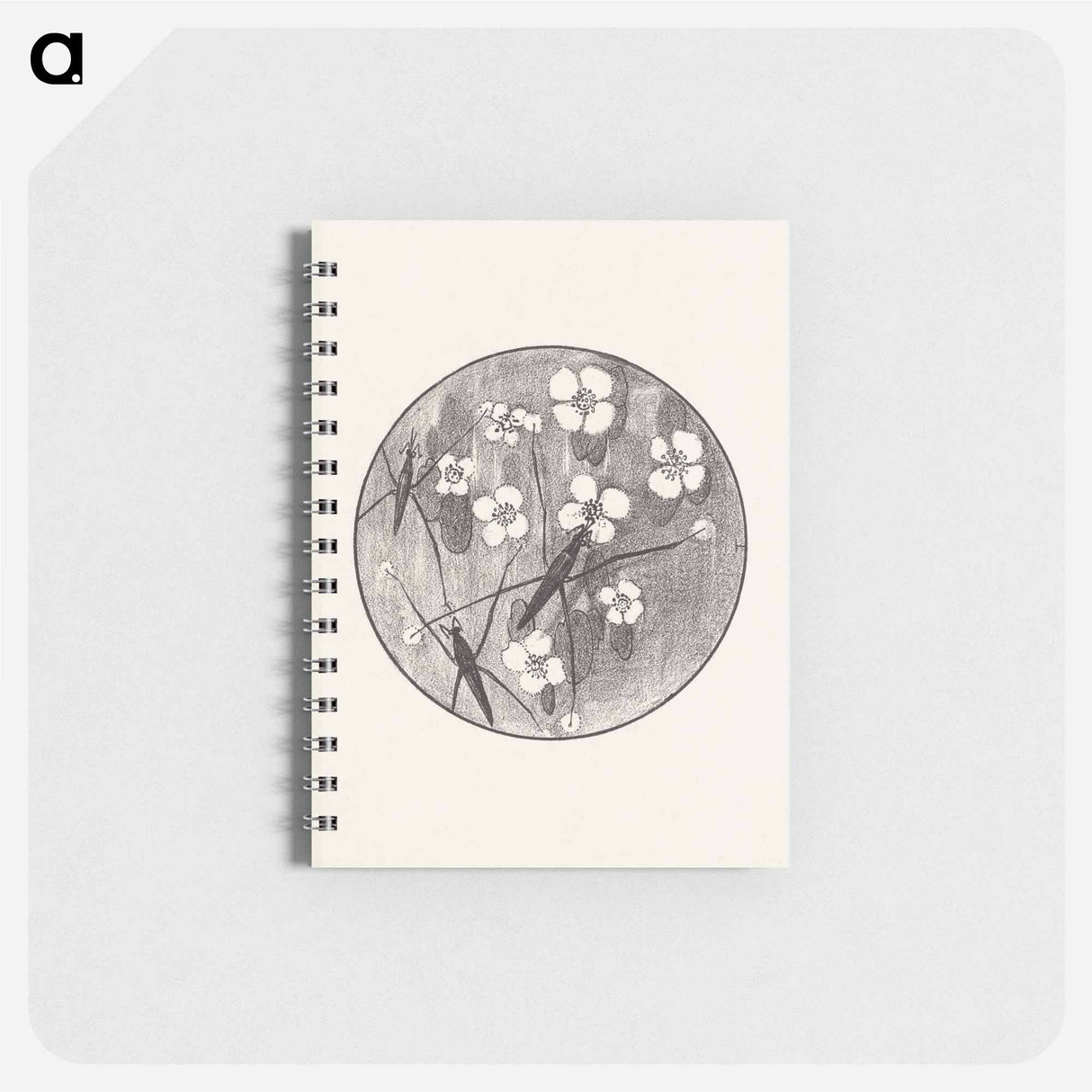 アートメモ帳-Aankondiging met insecten en bloemen voor serie 'Dierstudies' - テオ ヴァン ホイテマ Memo.