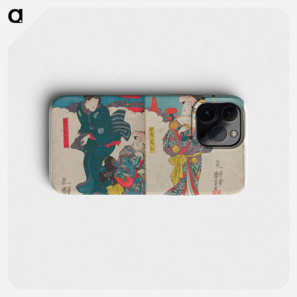 Onoe, Nakayama, and Ochiyo, Iwafuji's Servant - 歌川 国芳 Phone Case.
