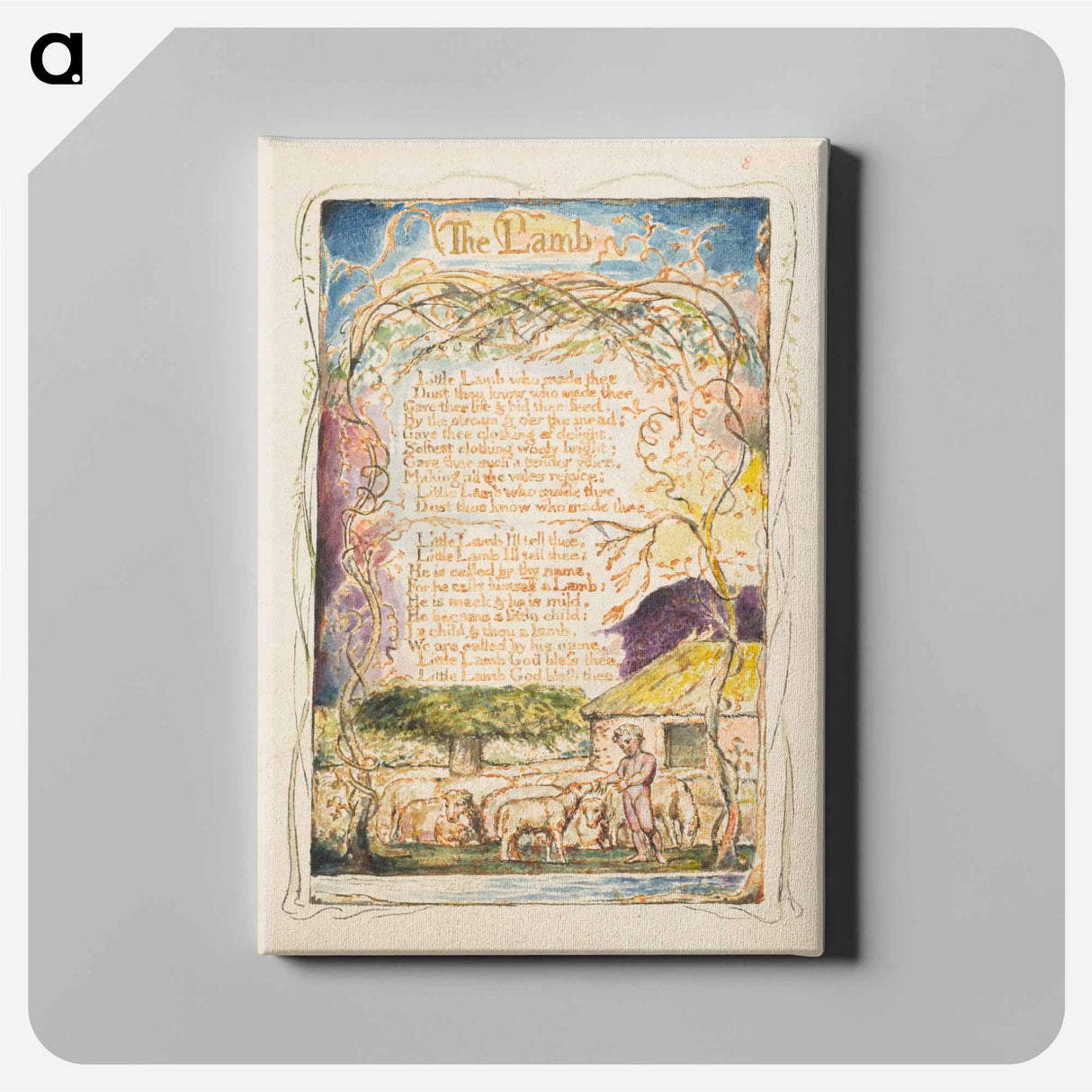 Songs of Innocence and of Experience: The Lamb - William Blake Canvas.