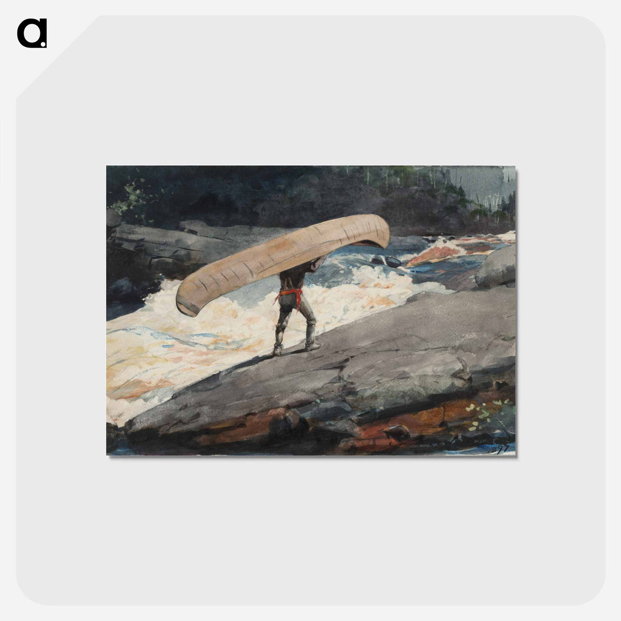 アートポストカード-The Portage - ウィンスロー ホーマー Postcard.