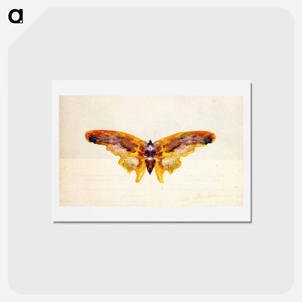 アートポストカード-Butterfly - アルバート ビアスタット Postcard.