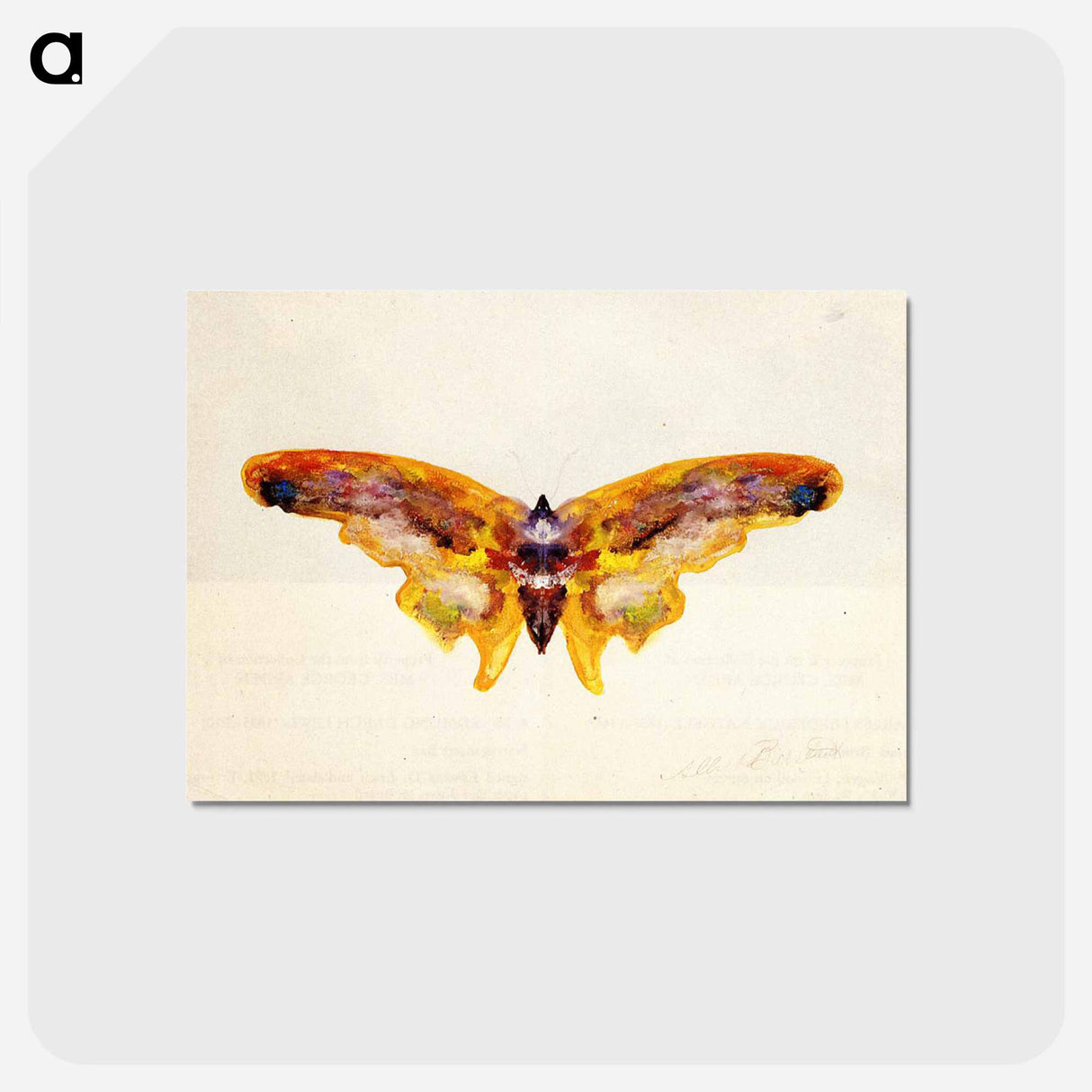 アートポストカード-Butterfly - アルバート ビアスタット Postcard.