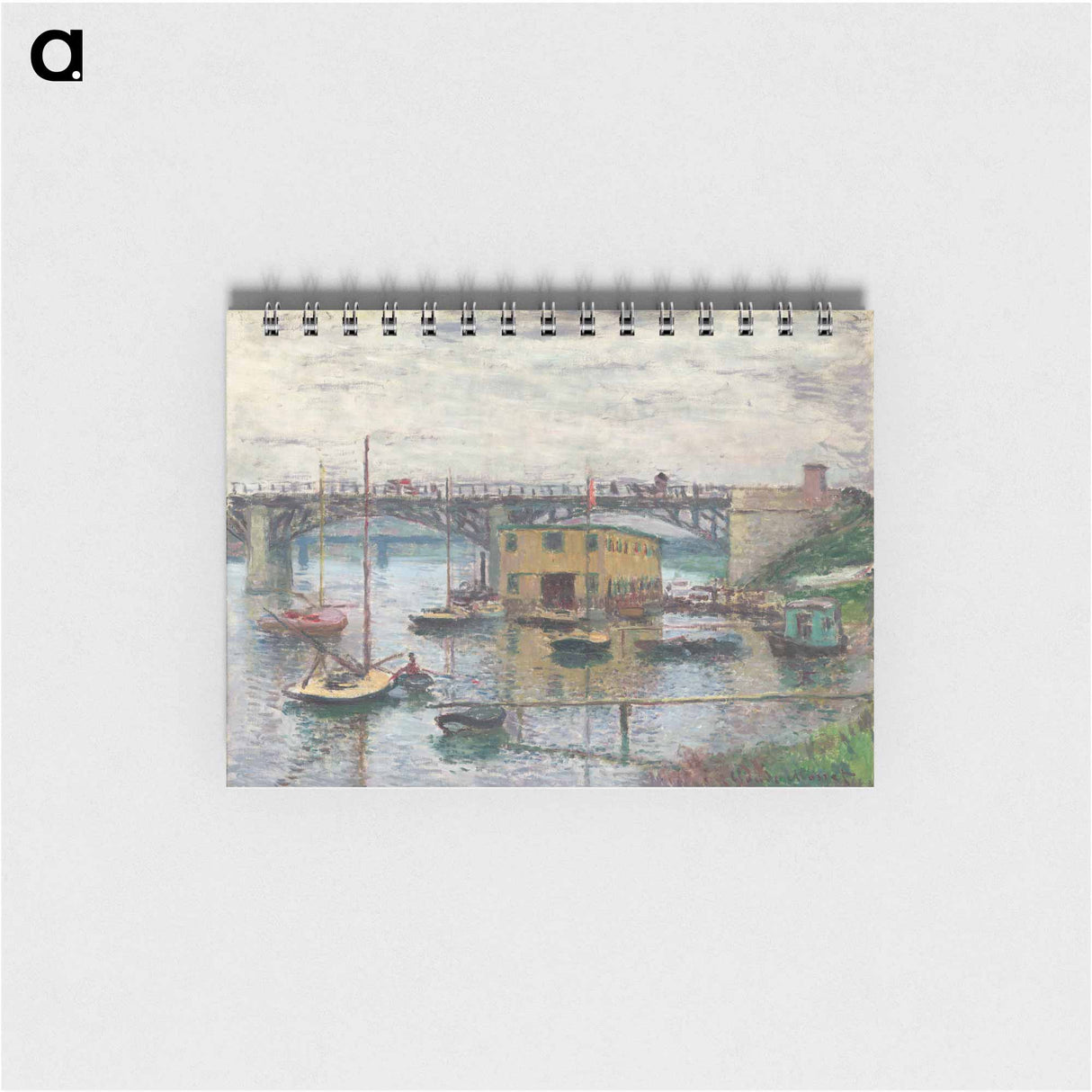 アートメモ帳-Bridge at Argenteuil on a Gray Day - クロード モネ Memo.