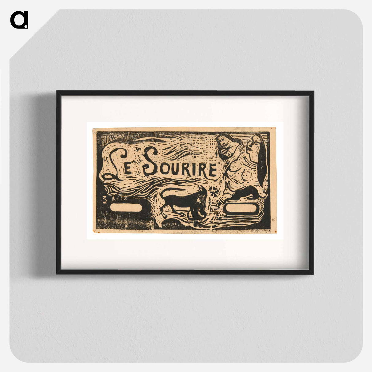 Fox, Busts of Two Women, and a Rabbit - Paul Gauguin Poster.