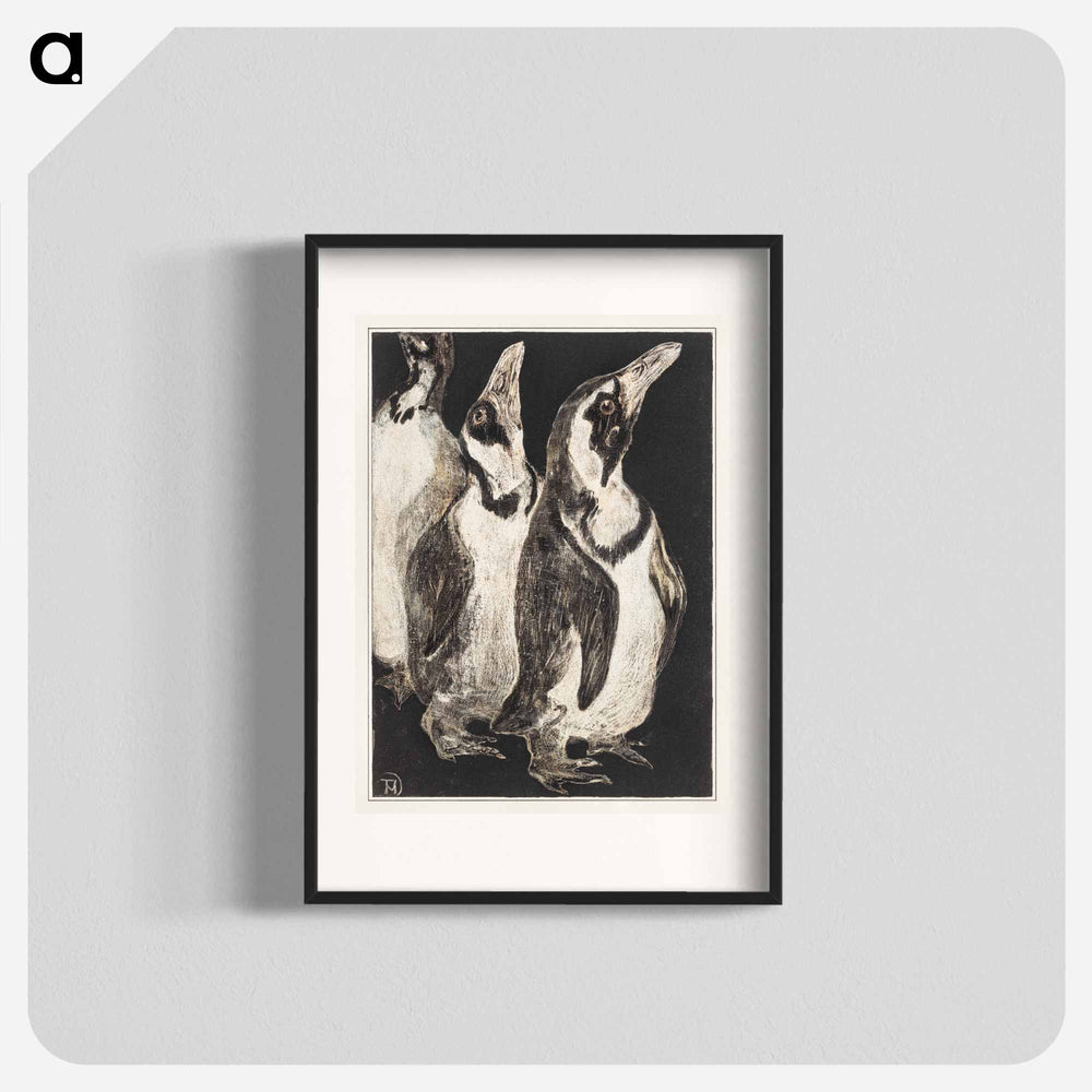 Drie pinguïns - Theo van Hoytema Poster.