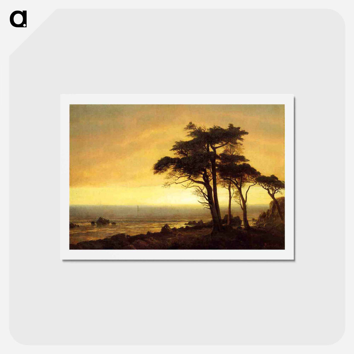 アートポストカード-California Coast - アルバート ビアスタット Postcard.