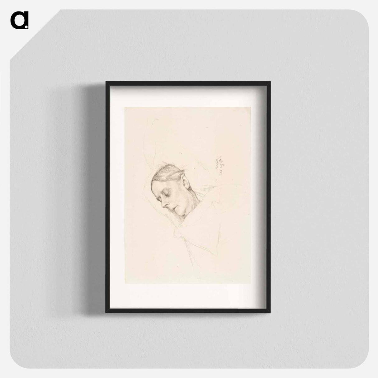 Rouva alexandra edelfelt kuolinvuoteellaan - アルバート エーデルフェルト Poster.