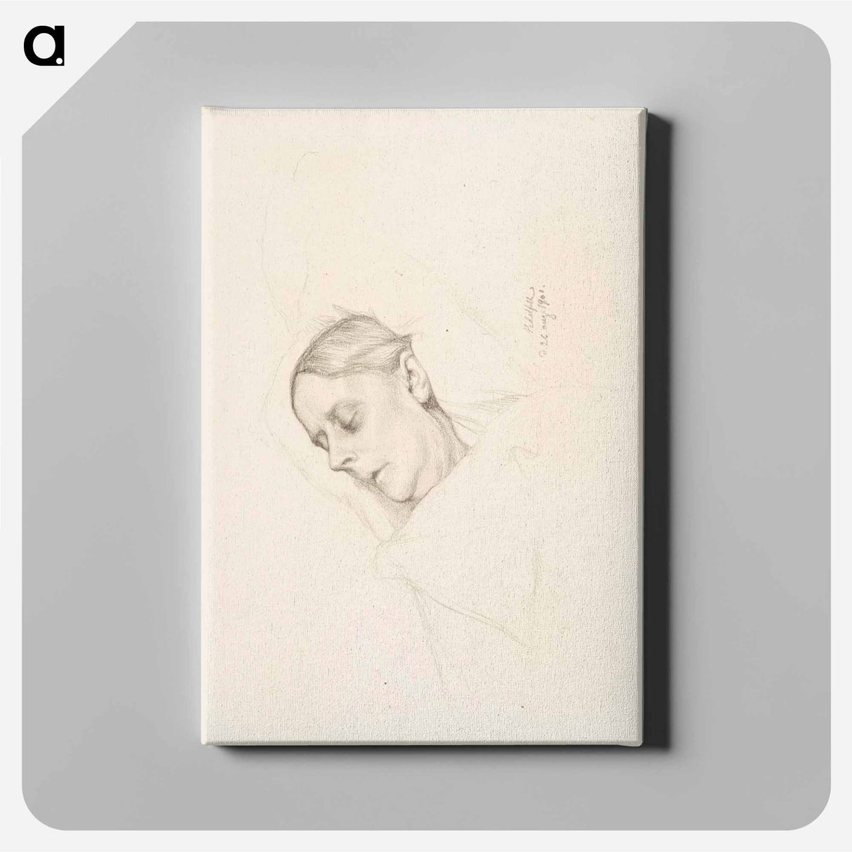 Rouva alexandra edelfelt kuolinvuoteellaan - アルバート エーデルフェルト Canvas.