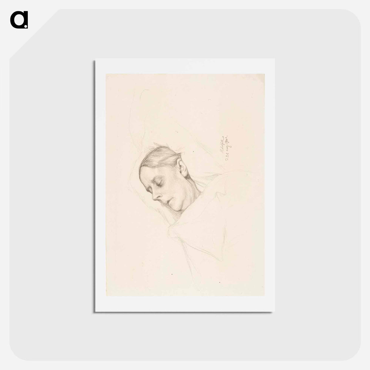 Rouva alexandra edelfelt kuolinvuoteellaan - アルバート エーデルフェルト Postcard.