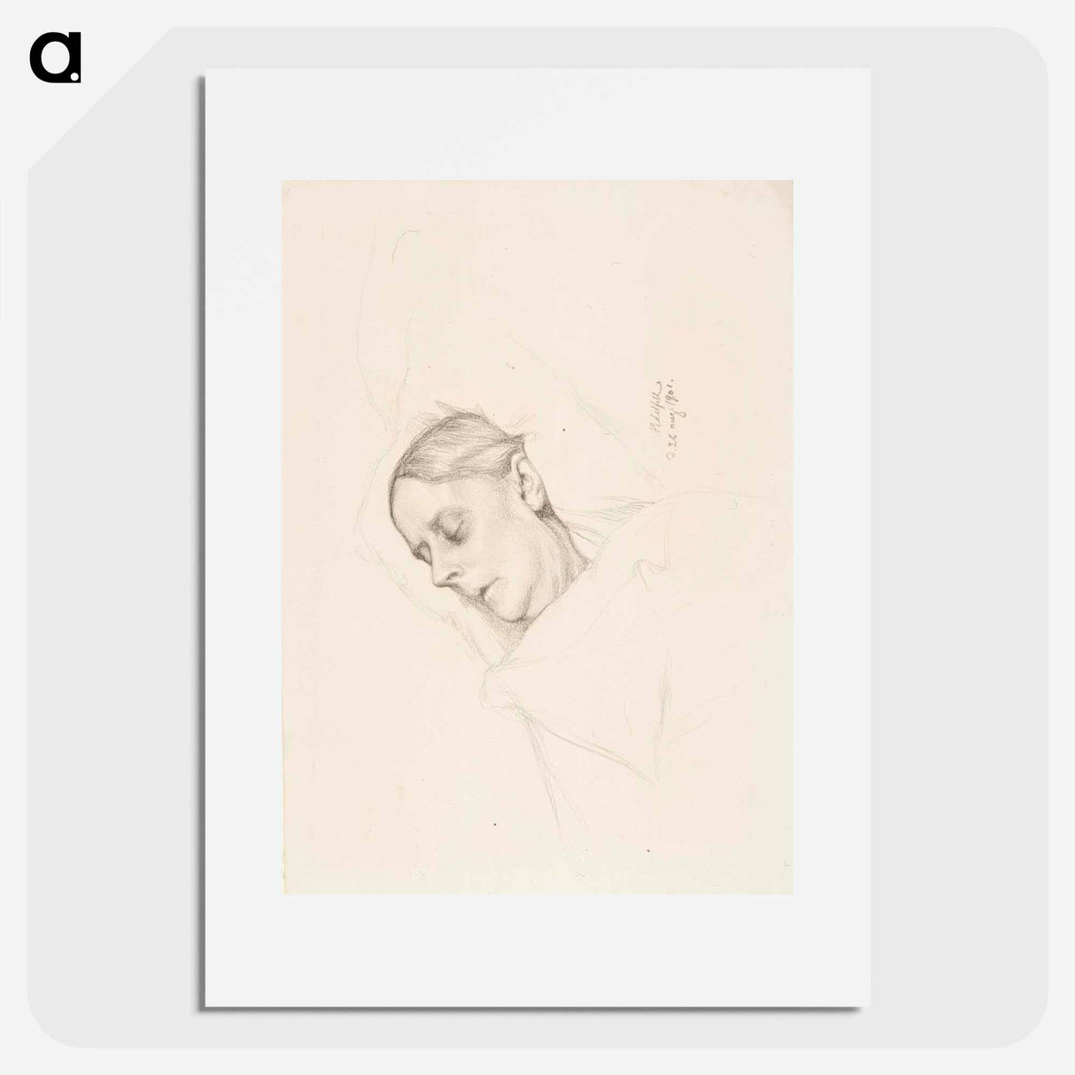 Rouva alexandra edelfelt kuolinvuoteellaan - アルバート エーデルフェルト Poster.