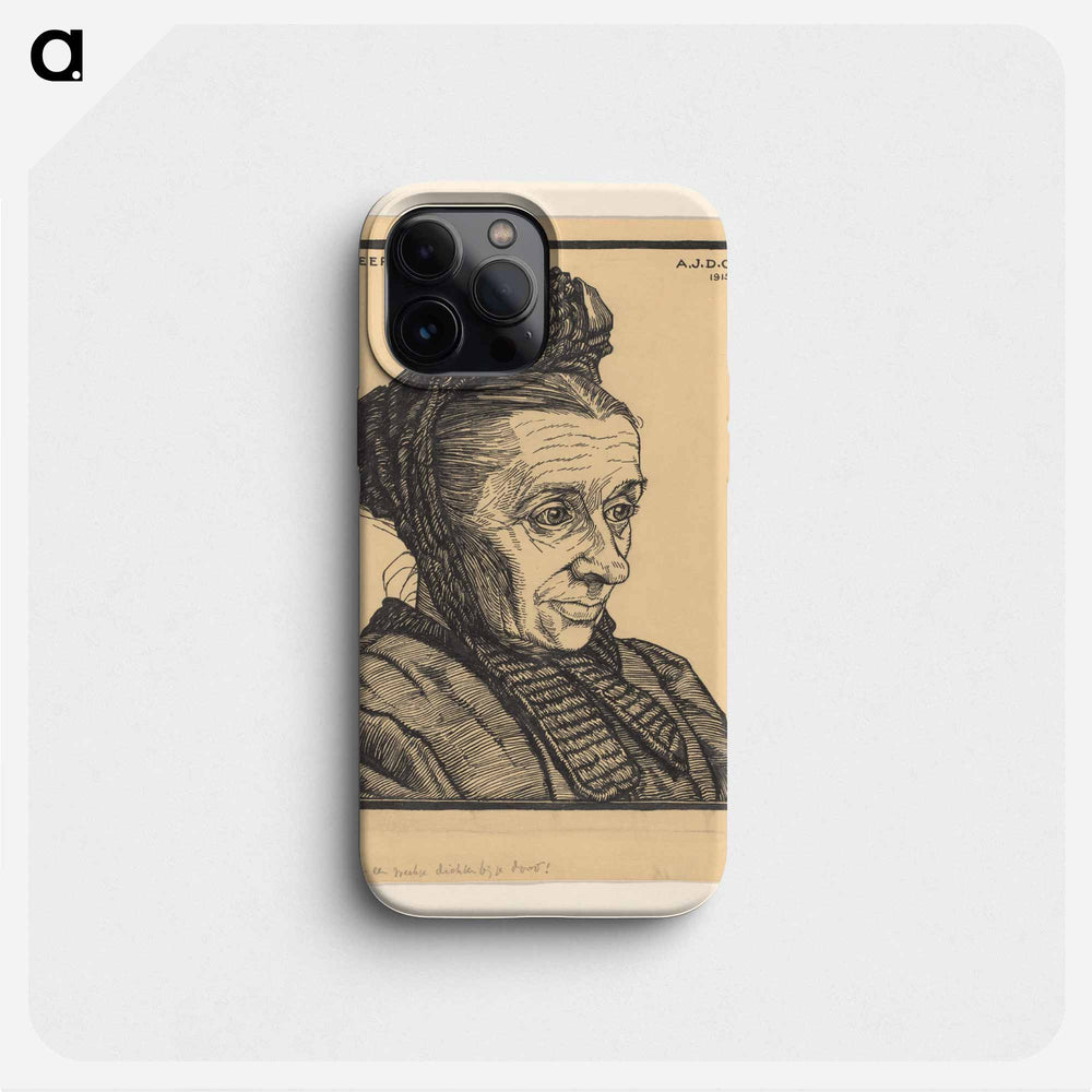 Portret van Geertje Kuyer - ユリー デ フラーハ Phone Case.