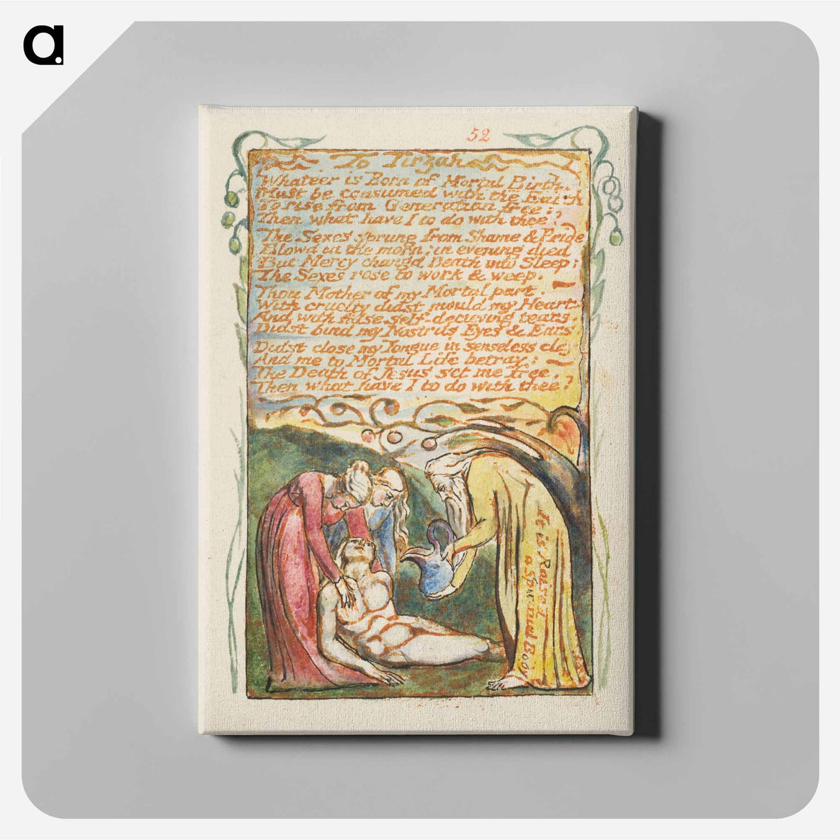 Songs of Innocence and of Experience: To Tirzah - William Blake Canvas.