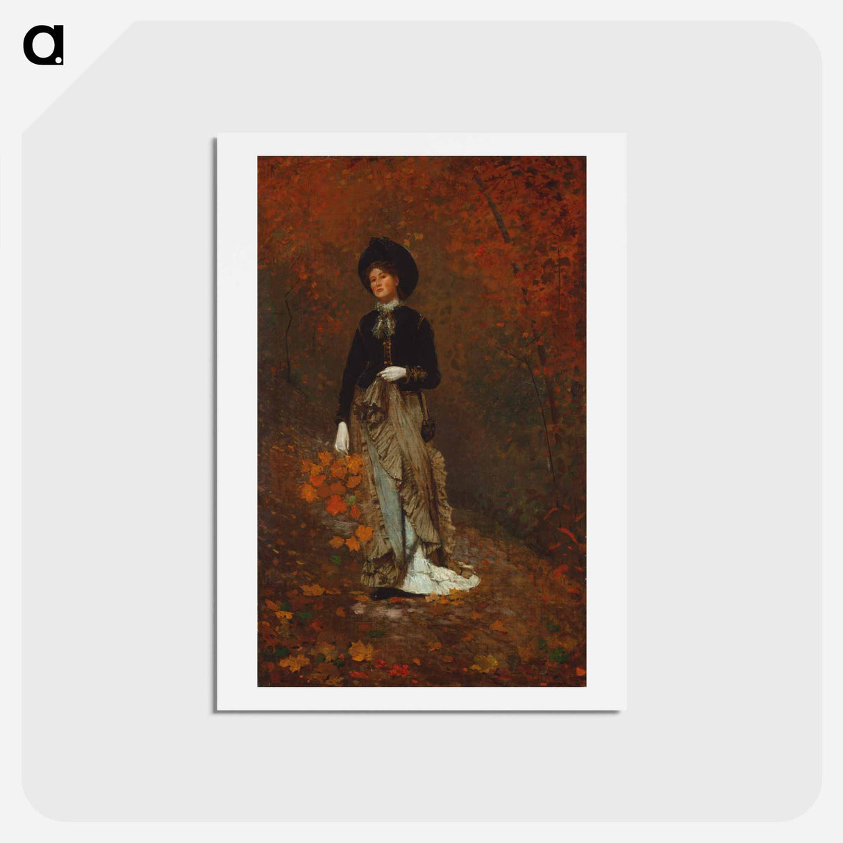 アートポストカード-Autumn by Winslow Homer - ウィンスロー ホーマー Postcard.