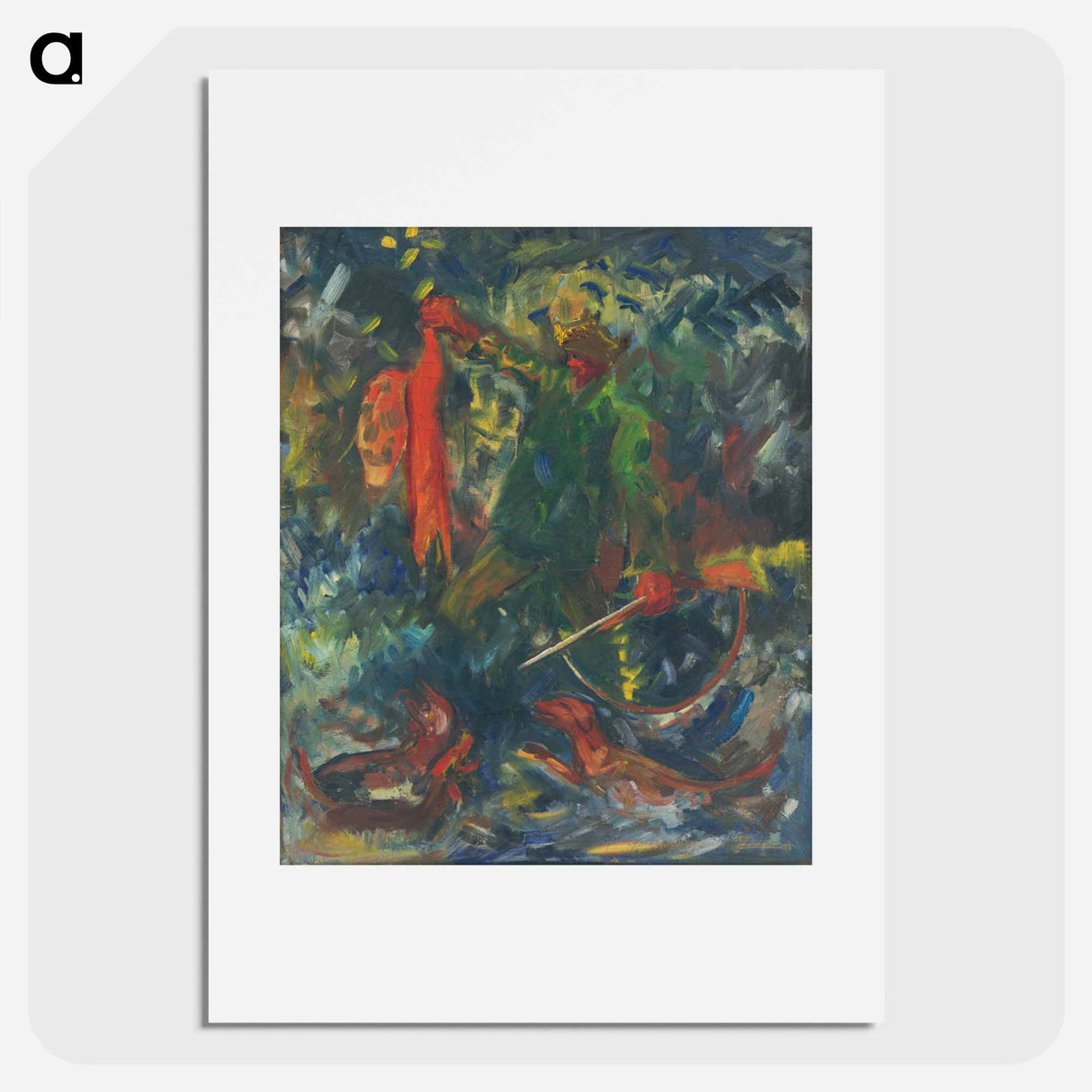 Hunter with dog ii. - アーノルド ピーター ワイズ クビンチャン Poster.