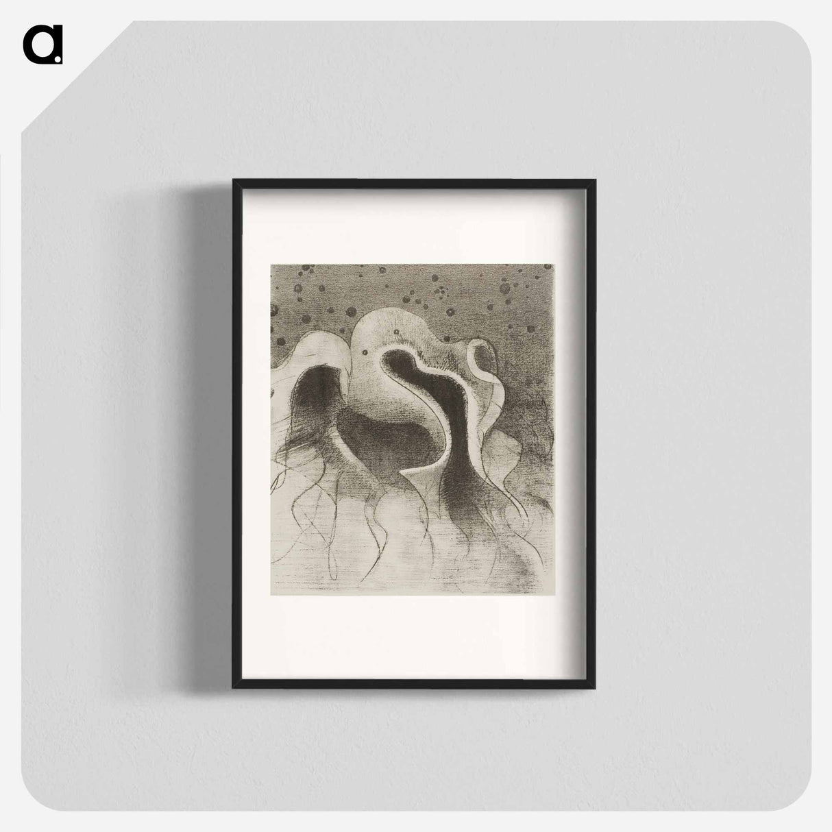 The Beasts of the Sea, Round Like Leather Bottles - オディロン ルドン Poster.