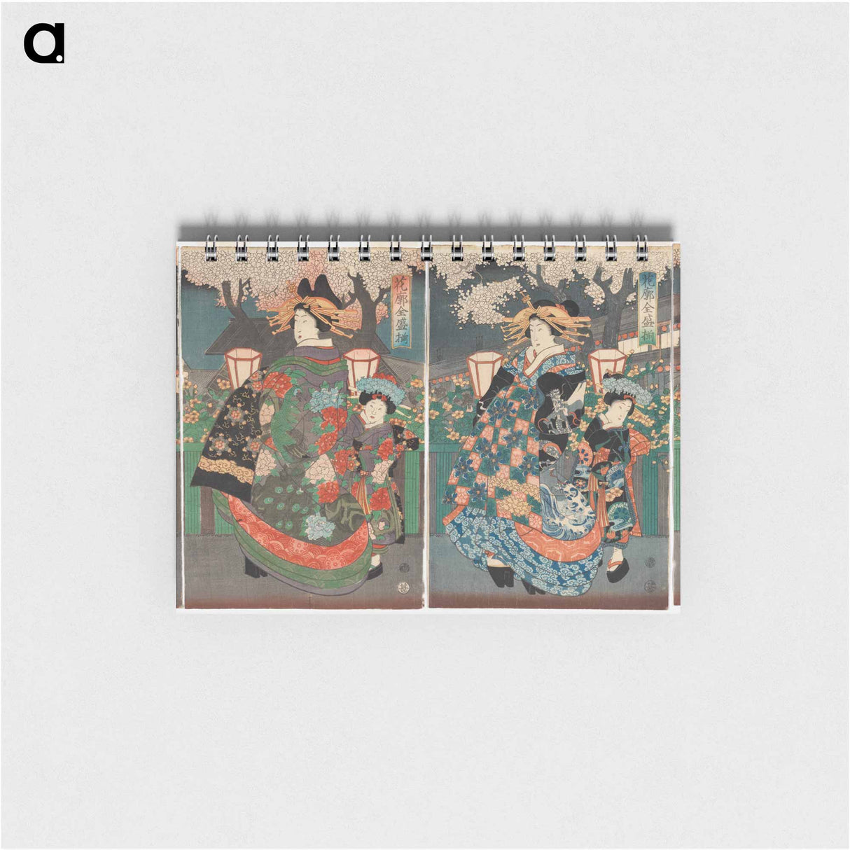 Neljä onnagata-näyttelijää kabuki-näytelmässä - 歌川 国芳 Memo.