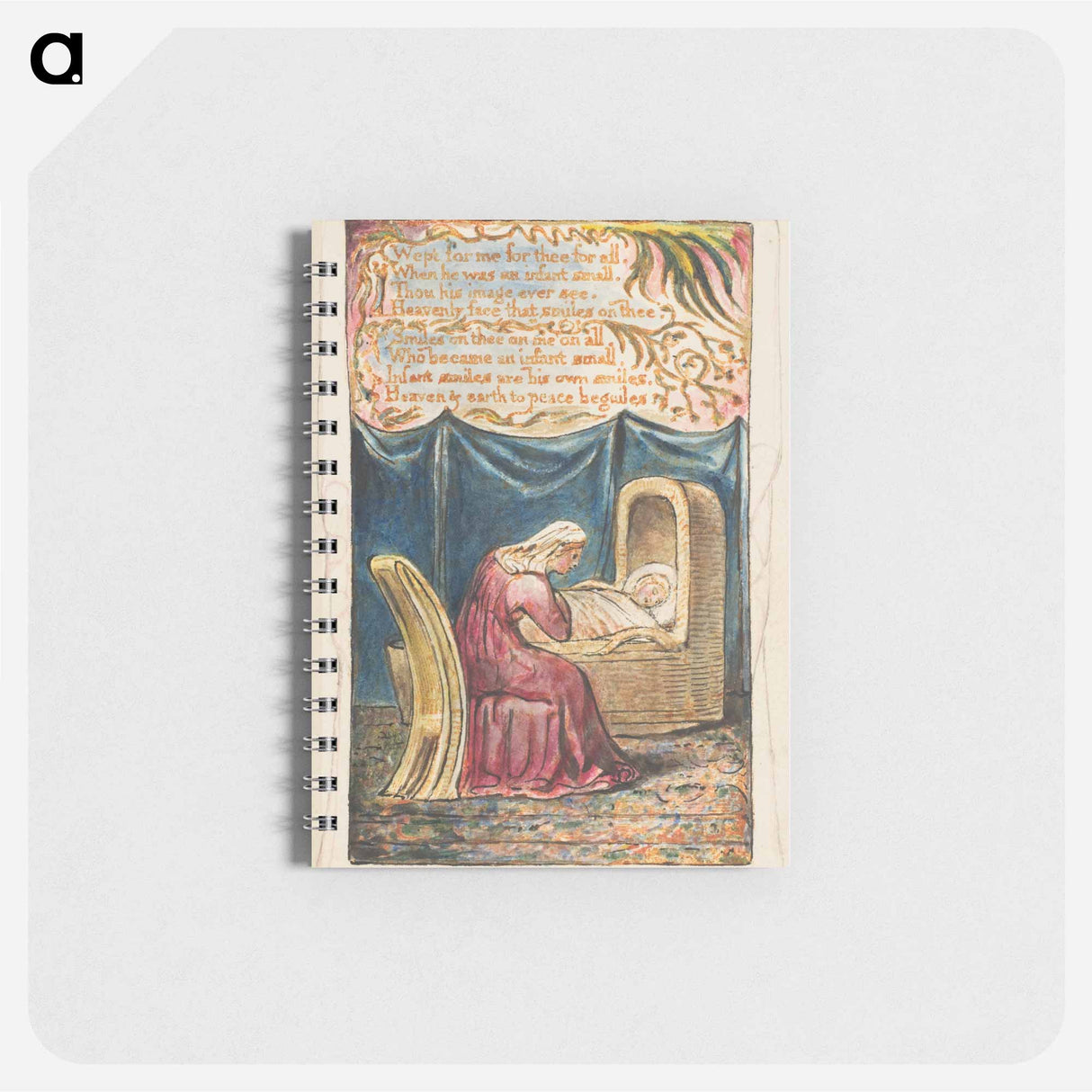 Songs of Innocence and of Experience: Cradle Song (second plate): Wept for me for thee for all - ウィリアム ブレイク Memo.