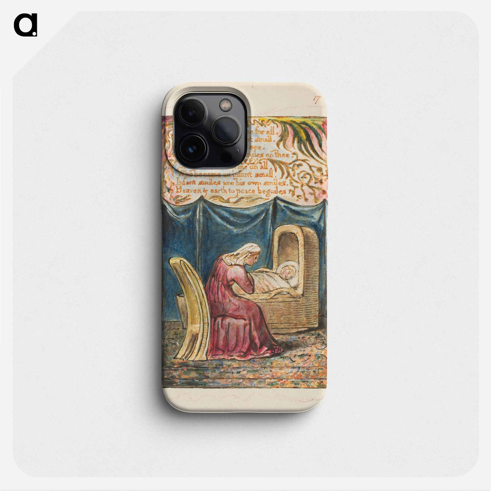 Songs of Innocence and of Experience: Cradle Song (second plate): Wept for me for thee for all - William Blake Phone Case.